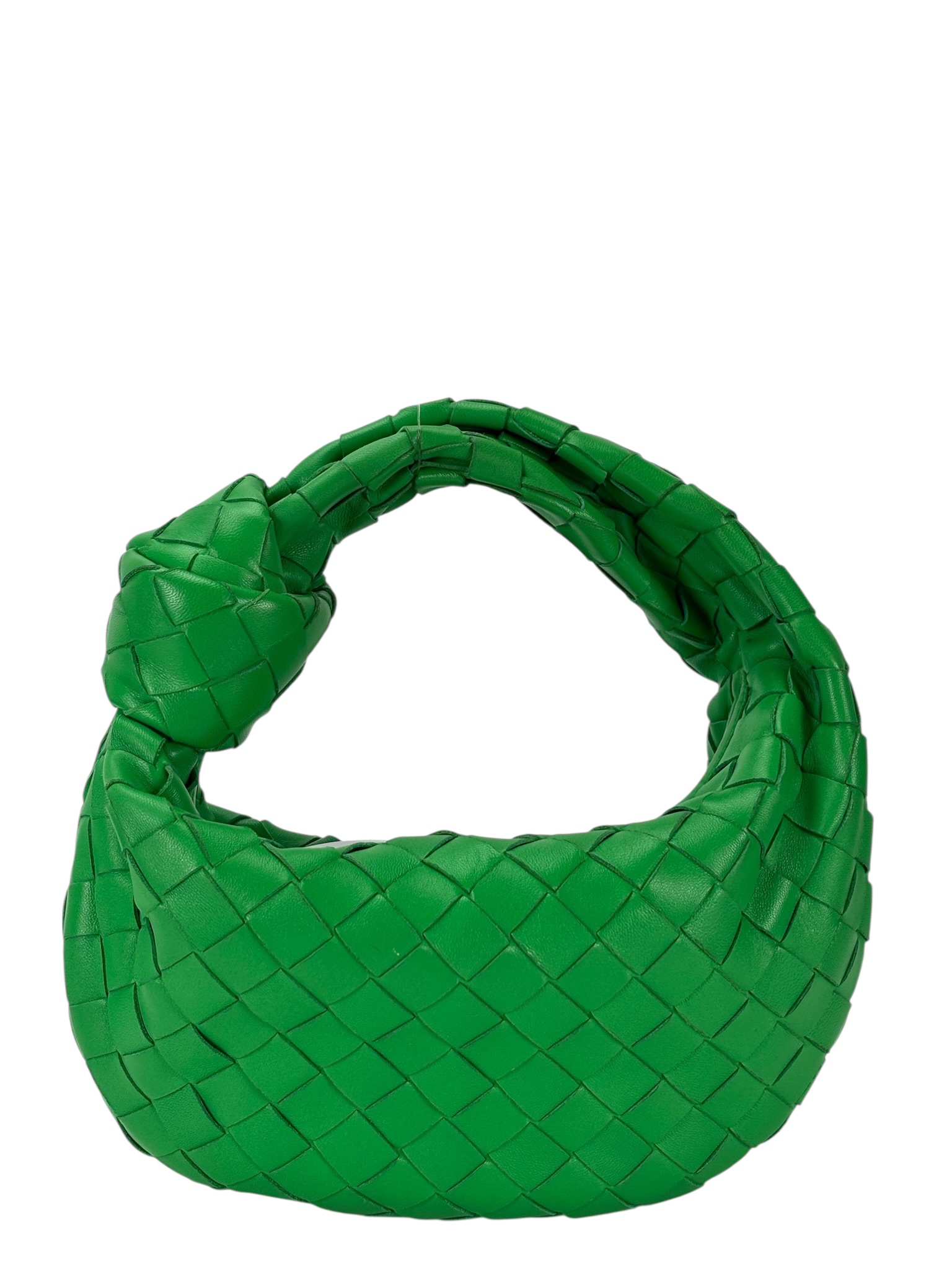 BOTTEGA VENETA - Green Leather Nappa Intrecciato Mini Jodie Handbag