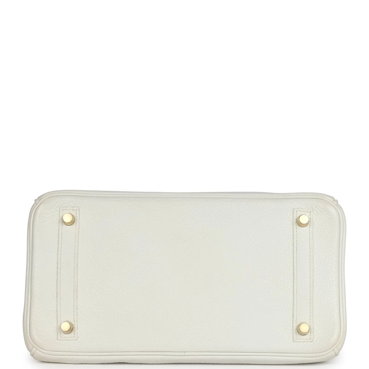 Pre-owned Hermes Birkin 30 White Clemence Gold Hardware