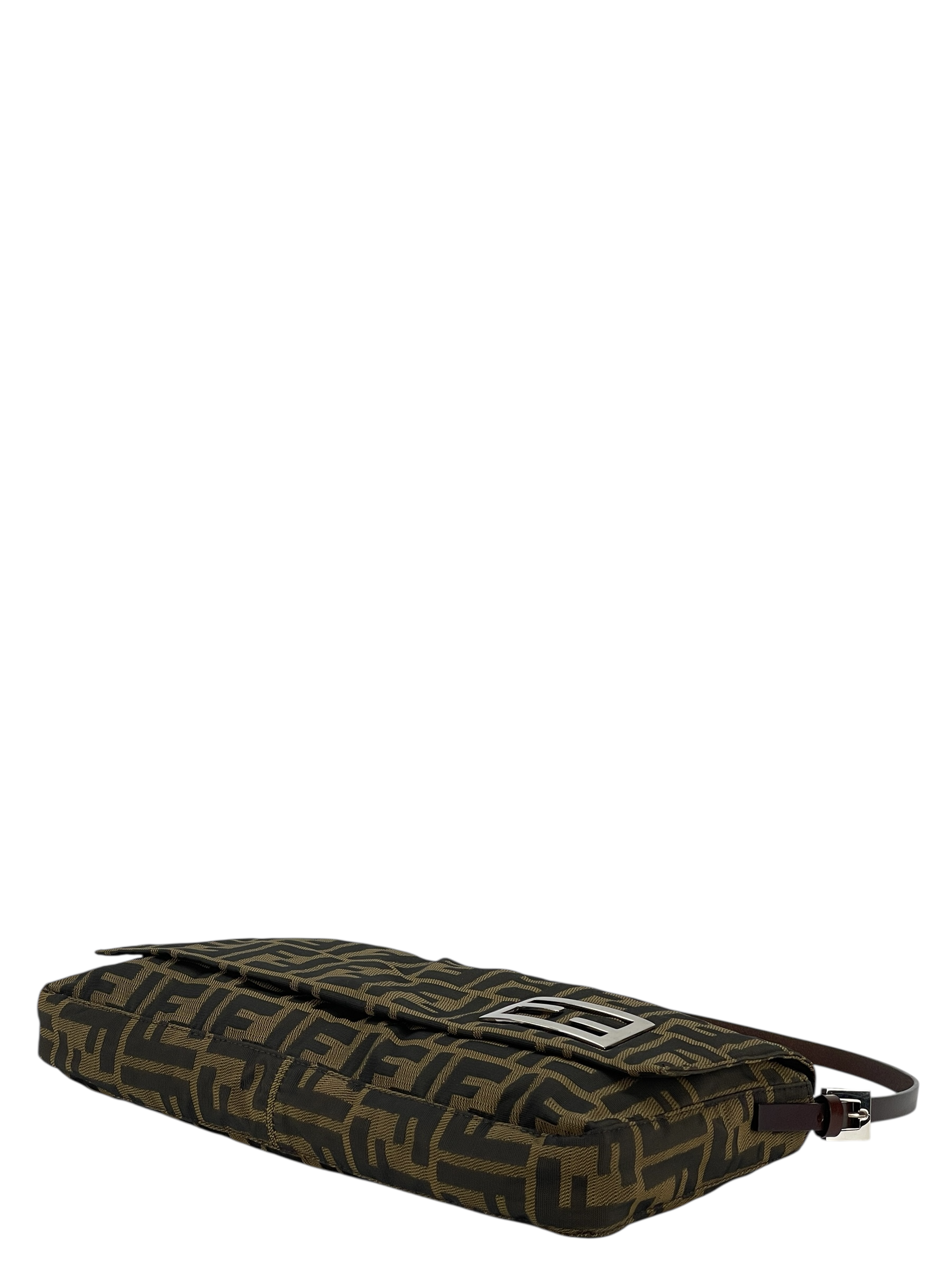 FENDI - Brown Zucca One Shoulder Bag Silver Hardware