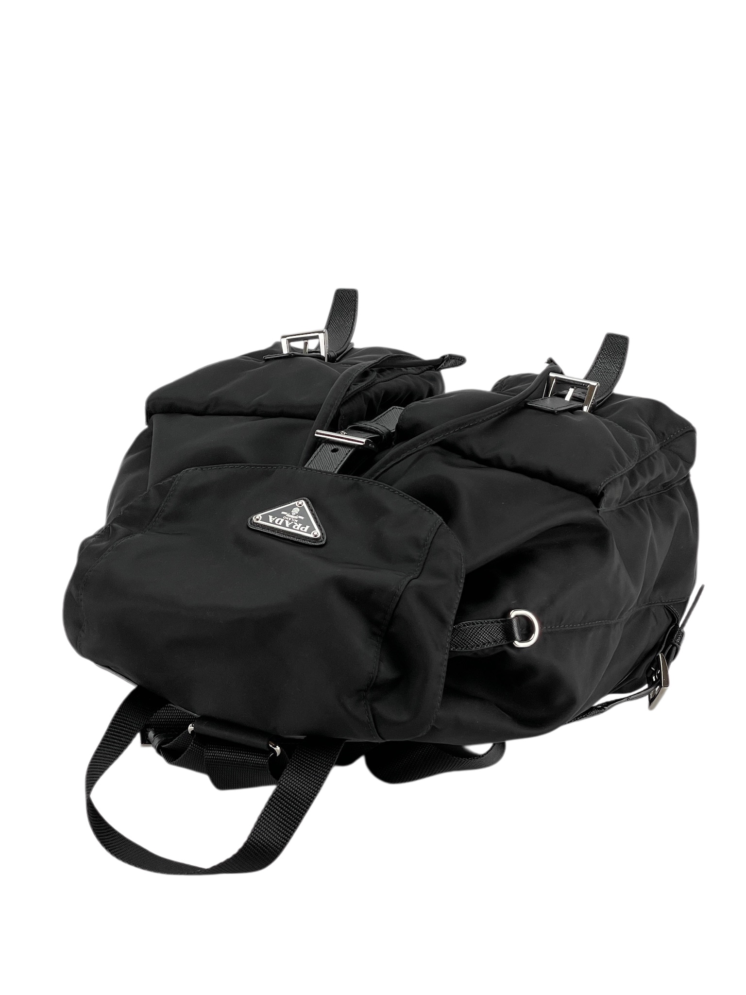 PRADA - Black Re-Nylon Backbag Medium