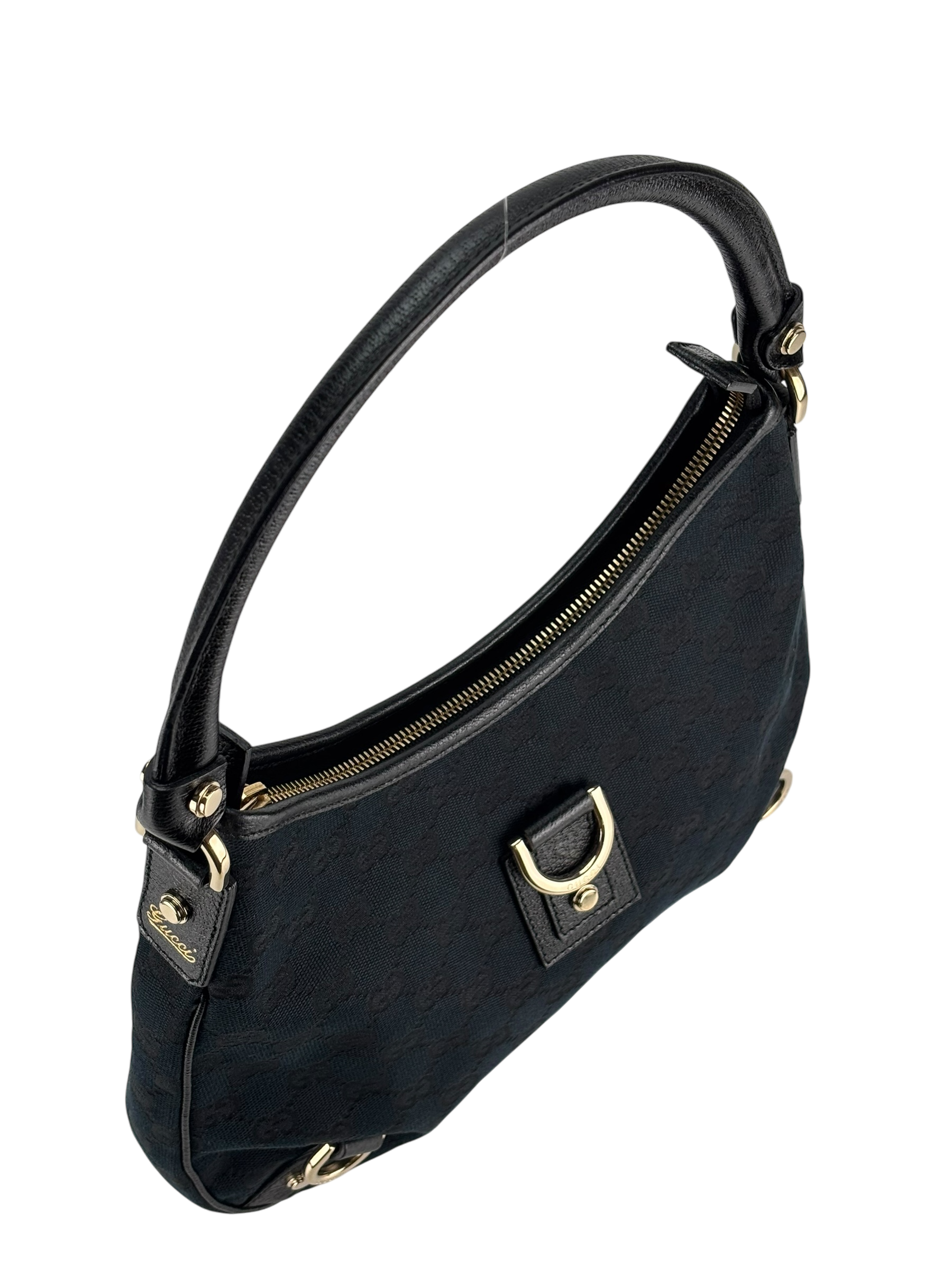 GUCCI - Black Ophidia Abbey Guccissima Semi Shoulder Bag