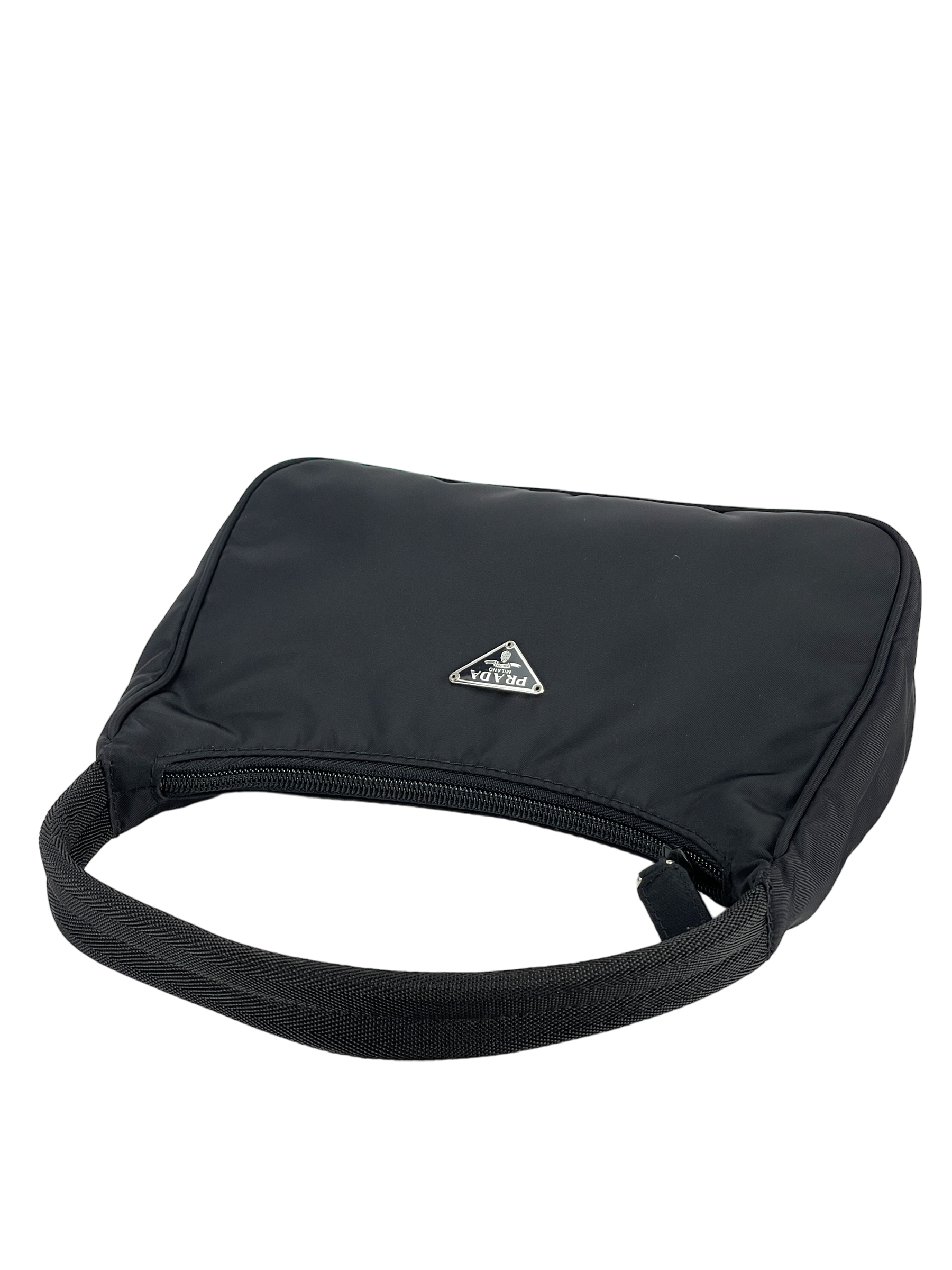 PRADA - Black Nylon Hobo Bag