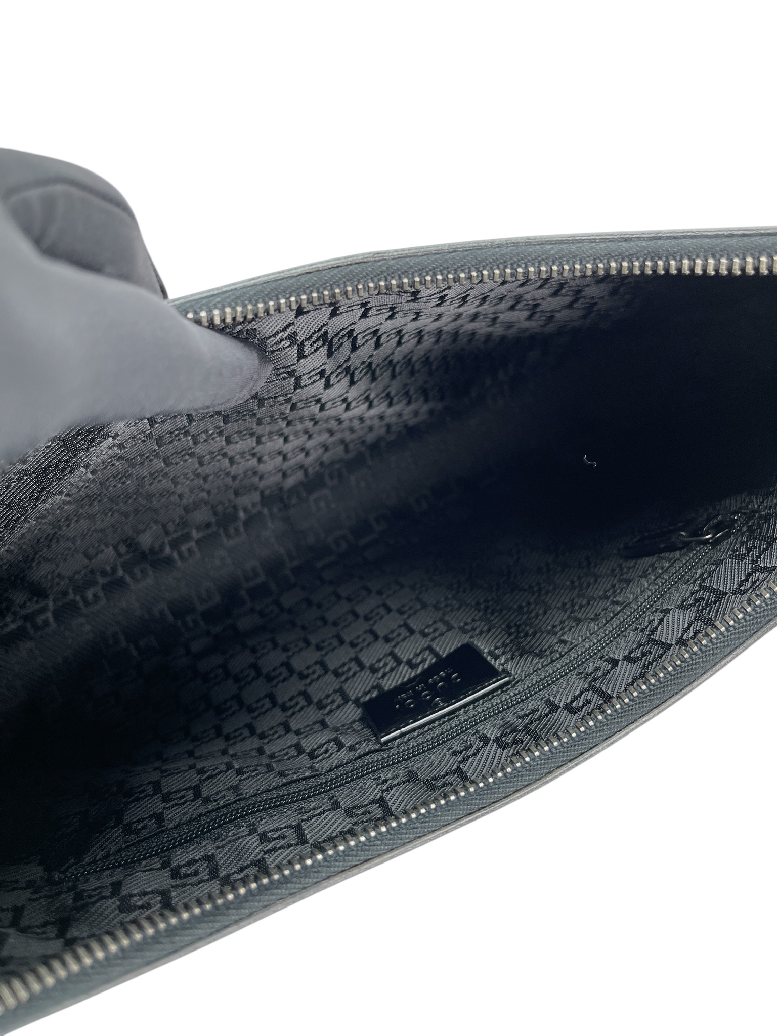 GUCCI - Black patent leather Fastener Jackie Shoulder Bag