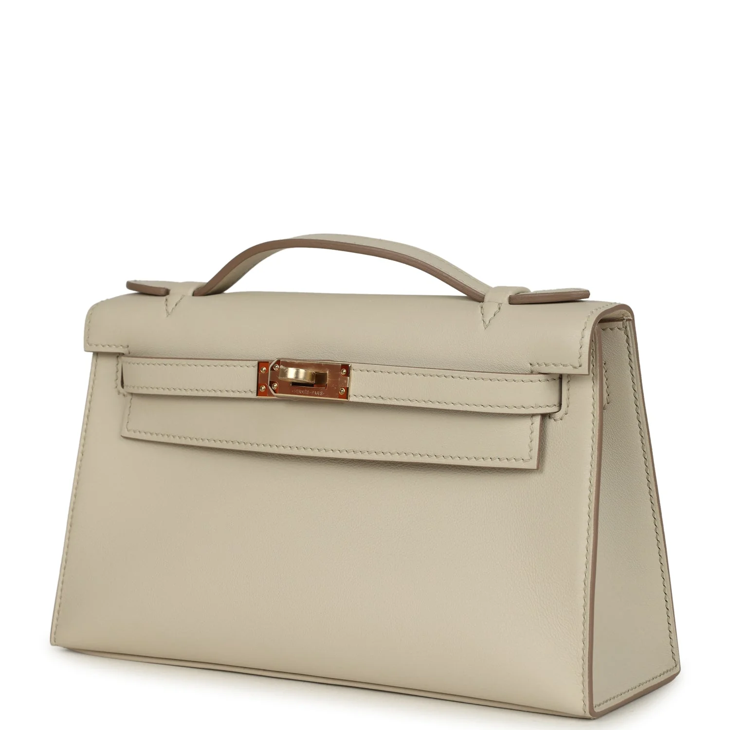 Hermes Special Order (HSS) Kelly Pochette Beton Verso Swift Permabrass Hardware