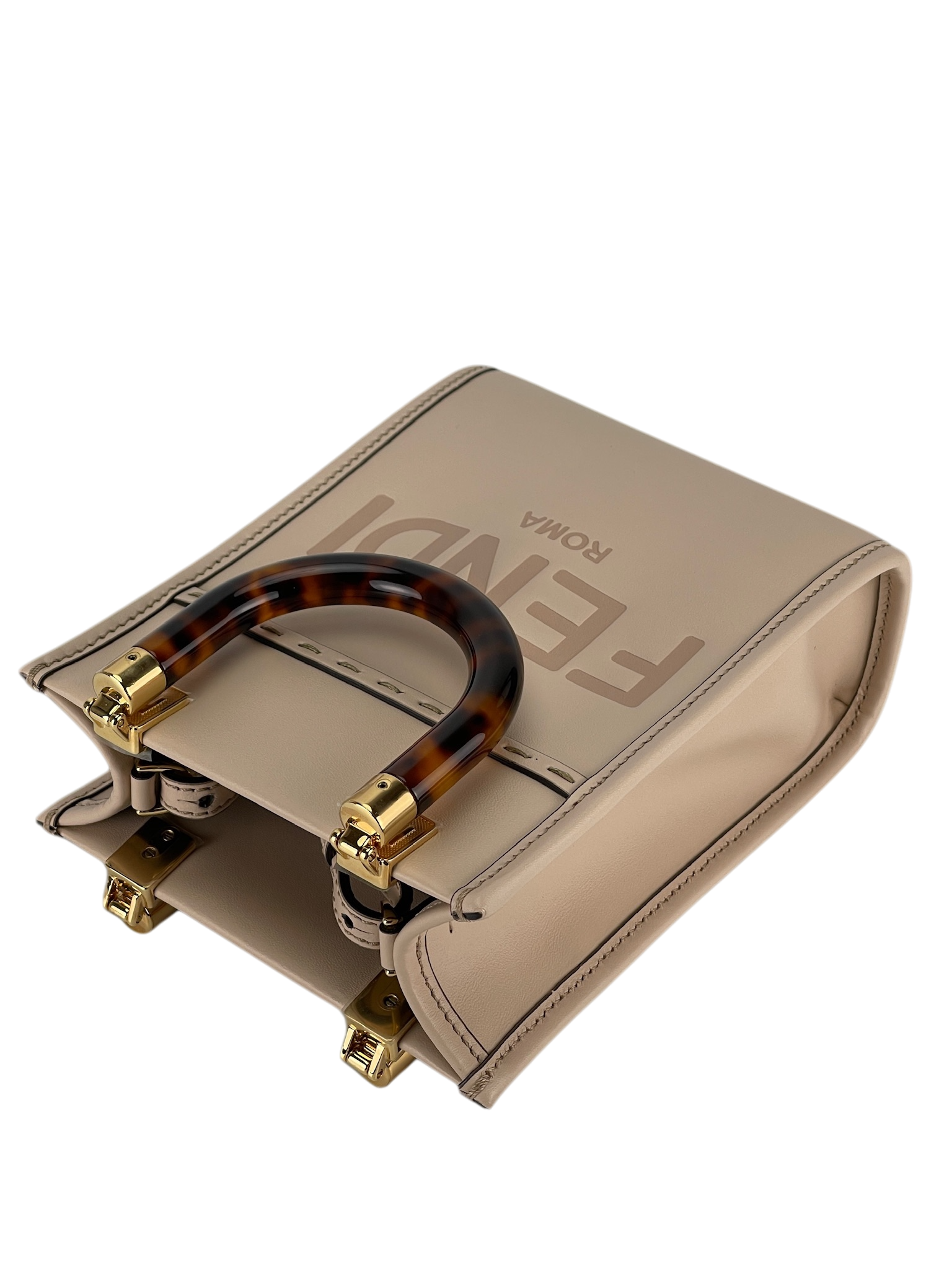 FENDI - Sunshine Logo Debossed Mini Tote Bag