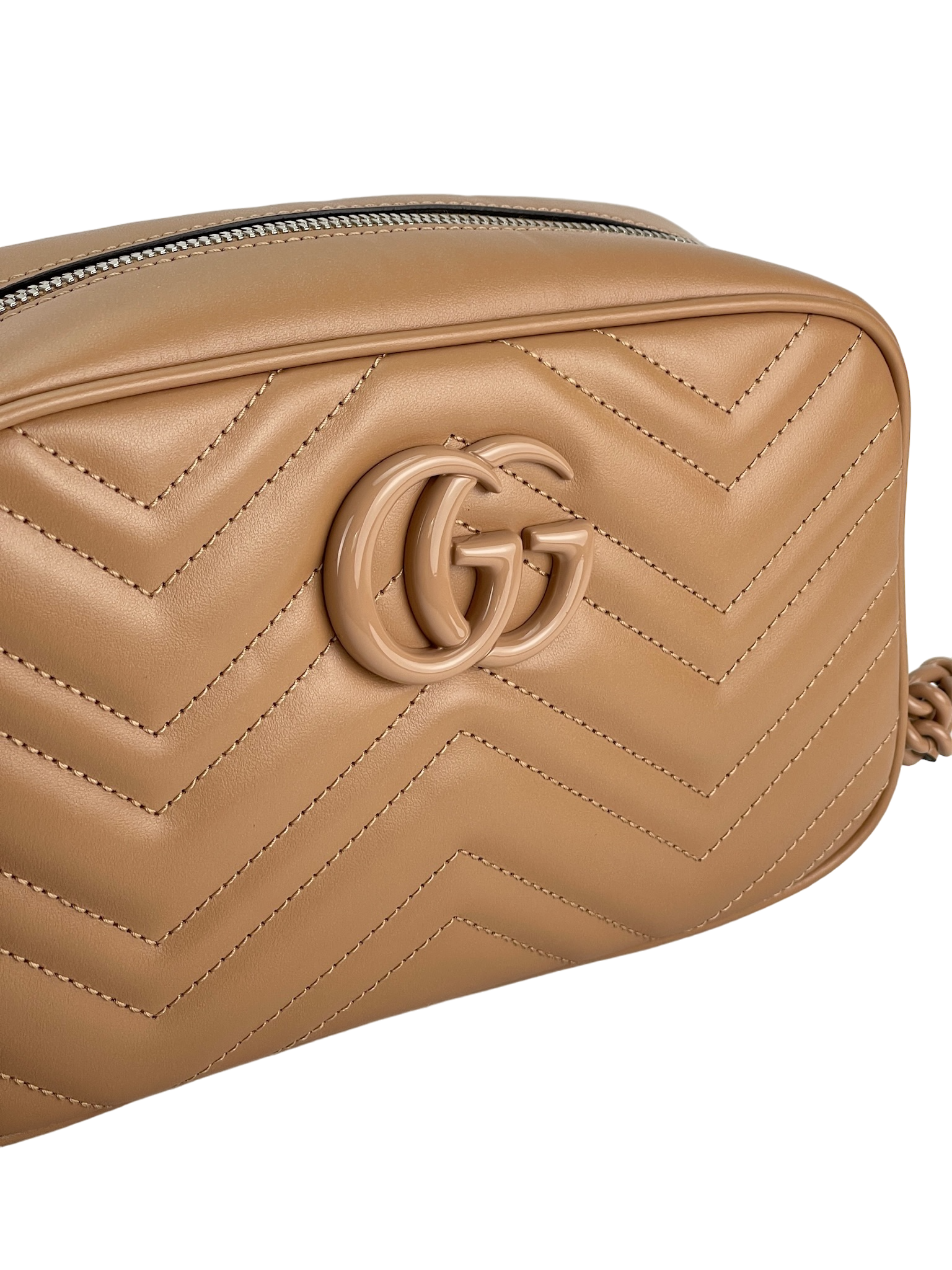 GUCCI - Beige GG Marmont Camera Bag