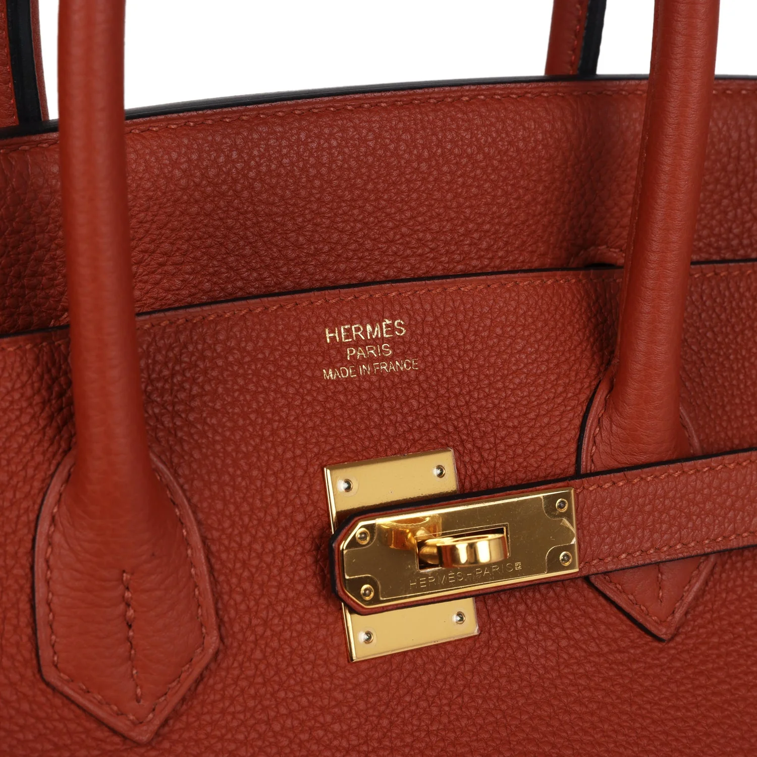 Pre-owned Hermes Birkin 35 Cuivre Togo Gold Hardware