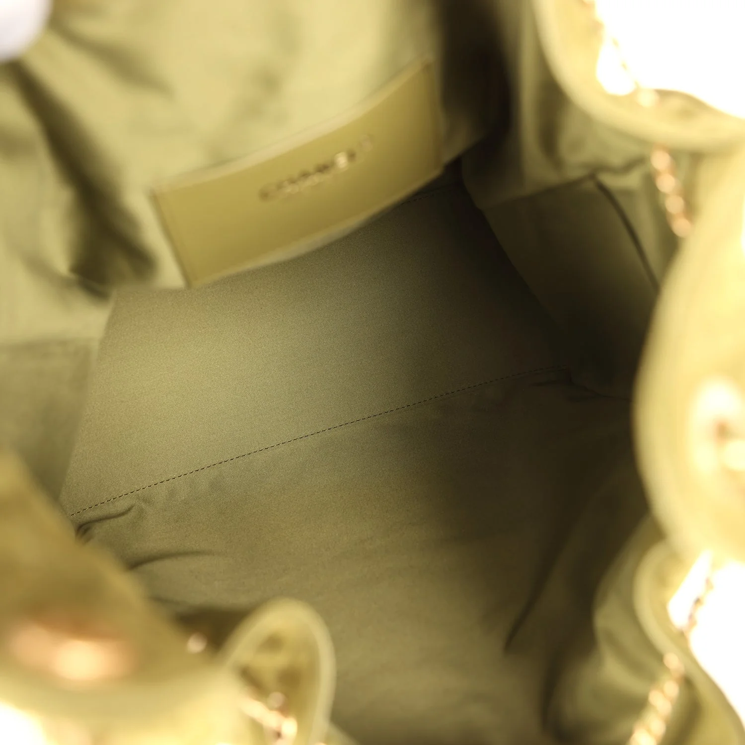 Chanel Medium 25 Hobo Bag Khaki Suede Antique Gold Hardware