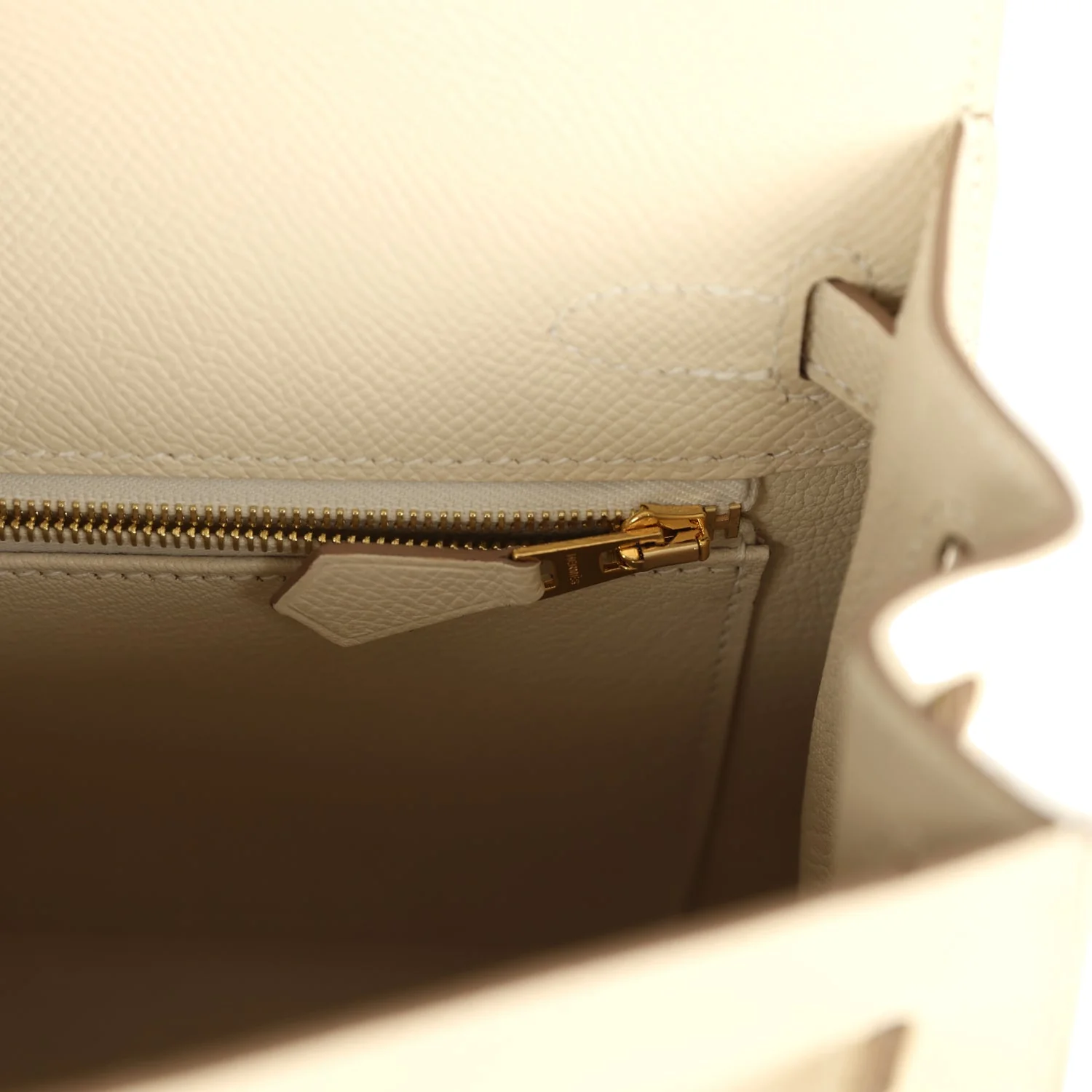 Hermes Kelly Sellier 25 Craie Epsom Gold Hardware