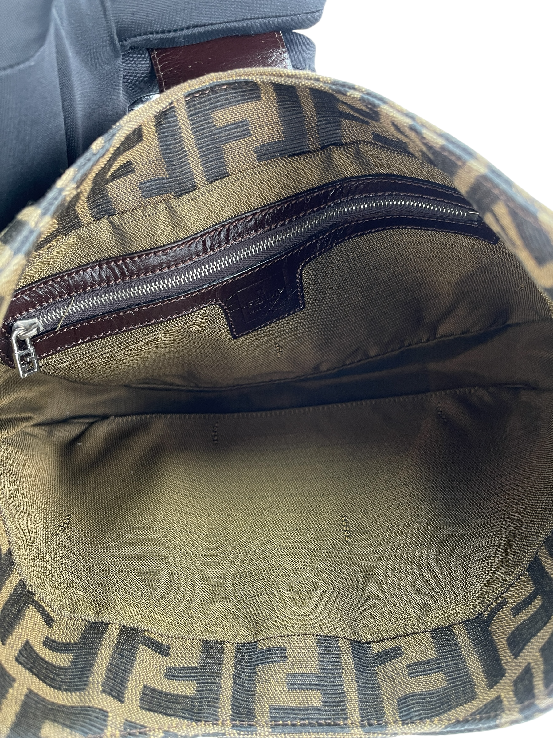 FENDI - Brown Canvas Zucca Shoulder Bag