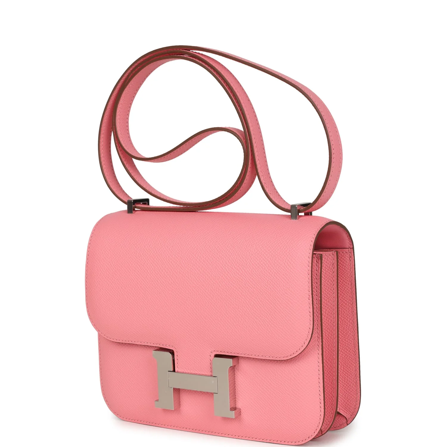 Hermes Constance 18 Rose Confetti Epsom Palladium Hardware