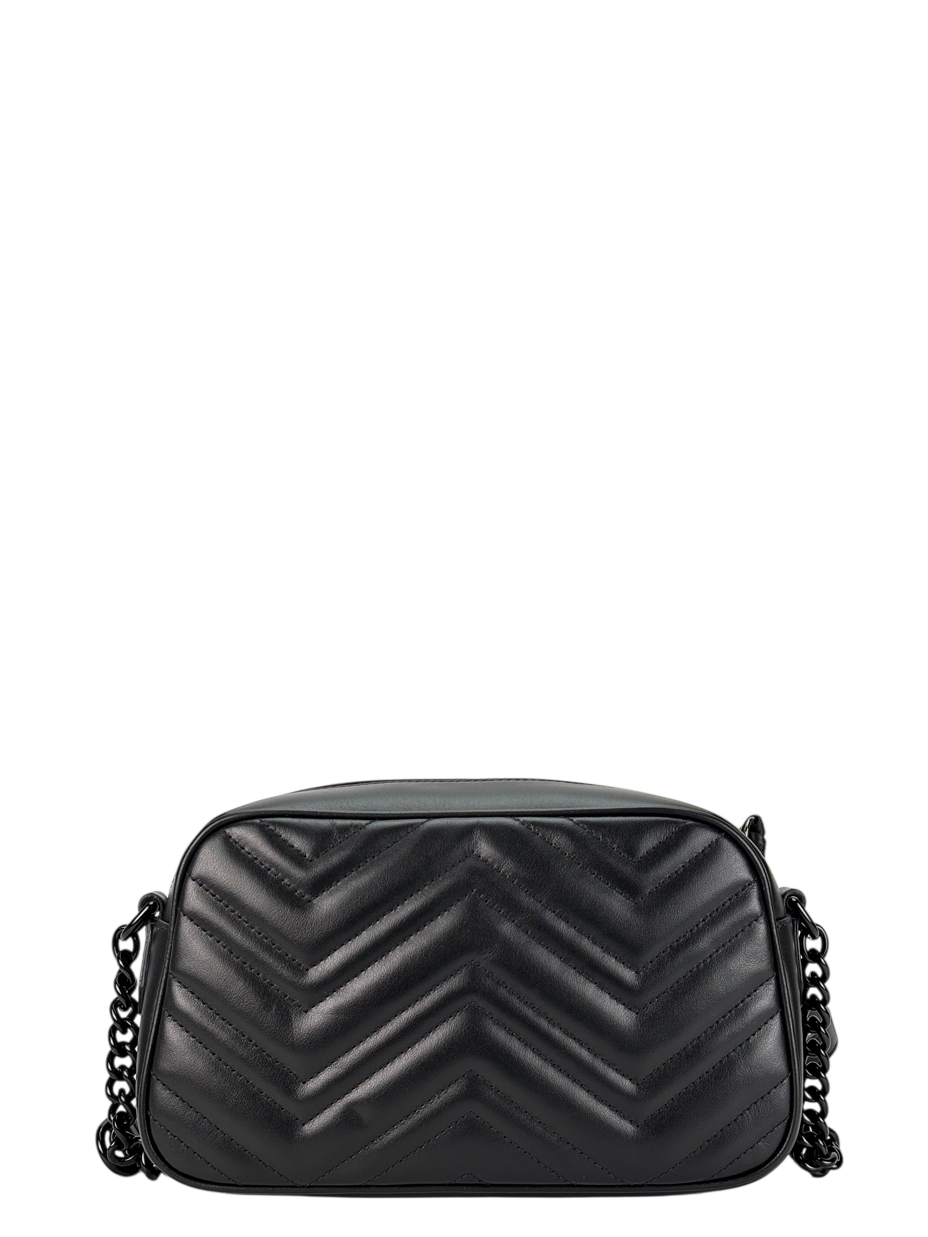 GUCCI - Black GG Marmont Camera Shoulder Bag