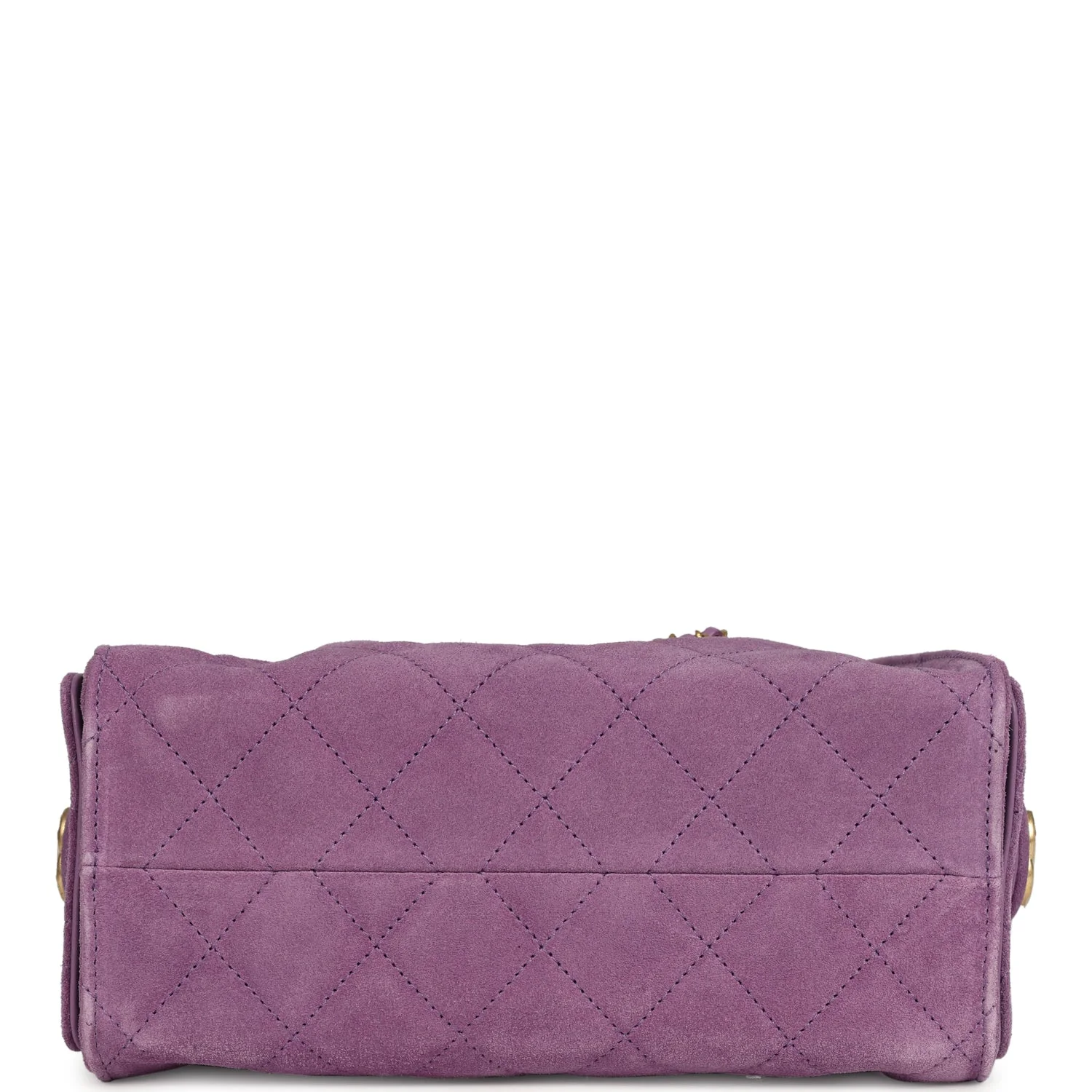 Chanel Mini 25 Hobo Bag Purple Suede Antique Gold Hardware