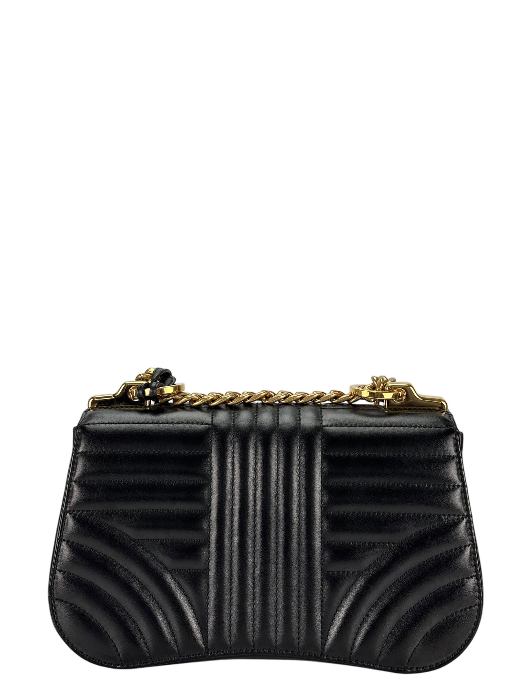 PRADA - Black Calfskin Soft Diagramme Crossbody Bag