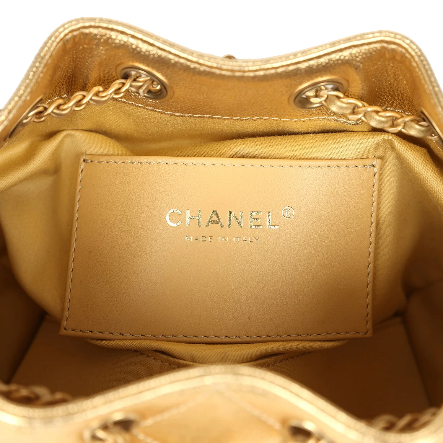 Chanel Mini 25 Hobo Bag Metallic Gold Caviar Caviar Antique Gold Hardware