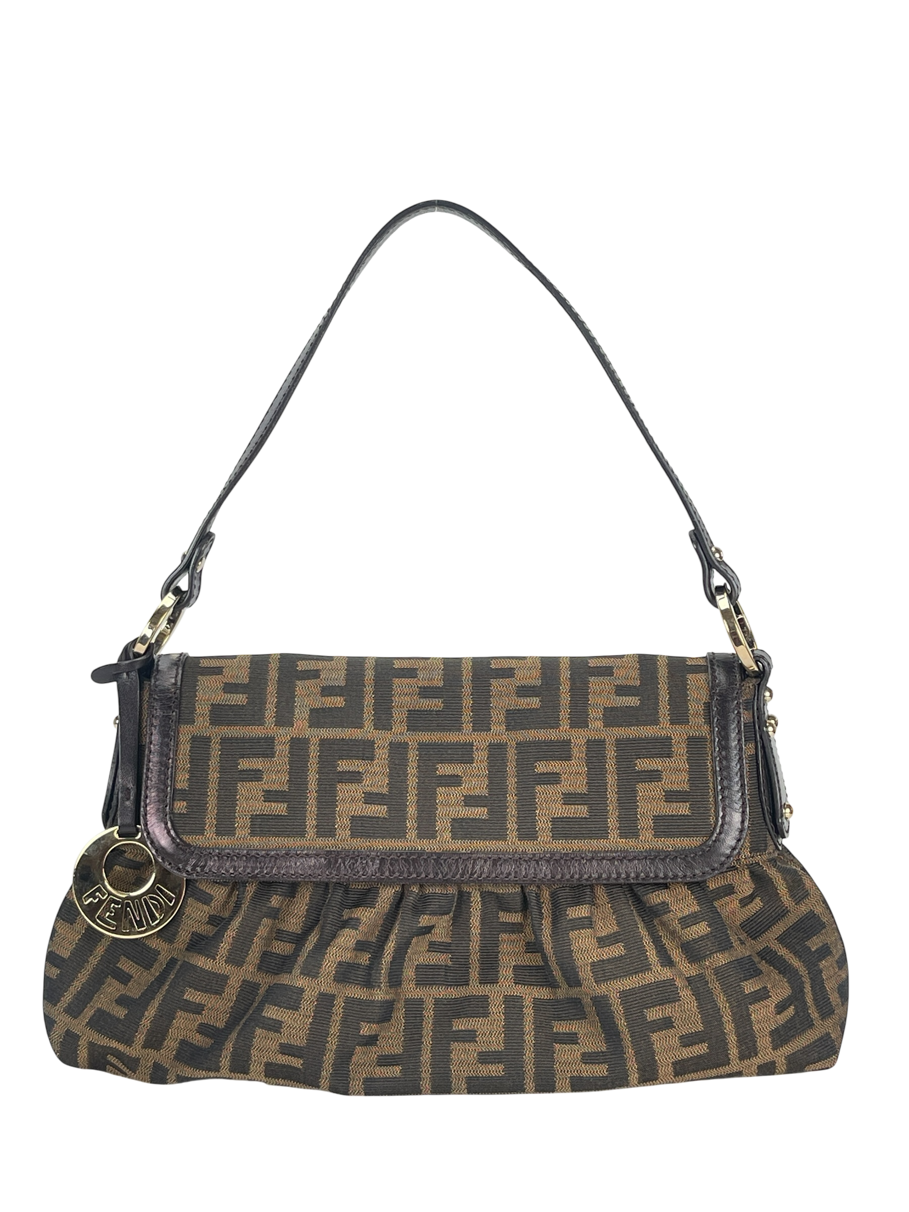 FENDI - Zucca Canvas Chef Shoulder Bag Tobacco