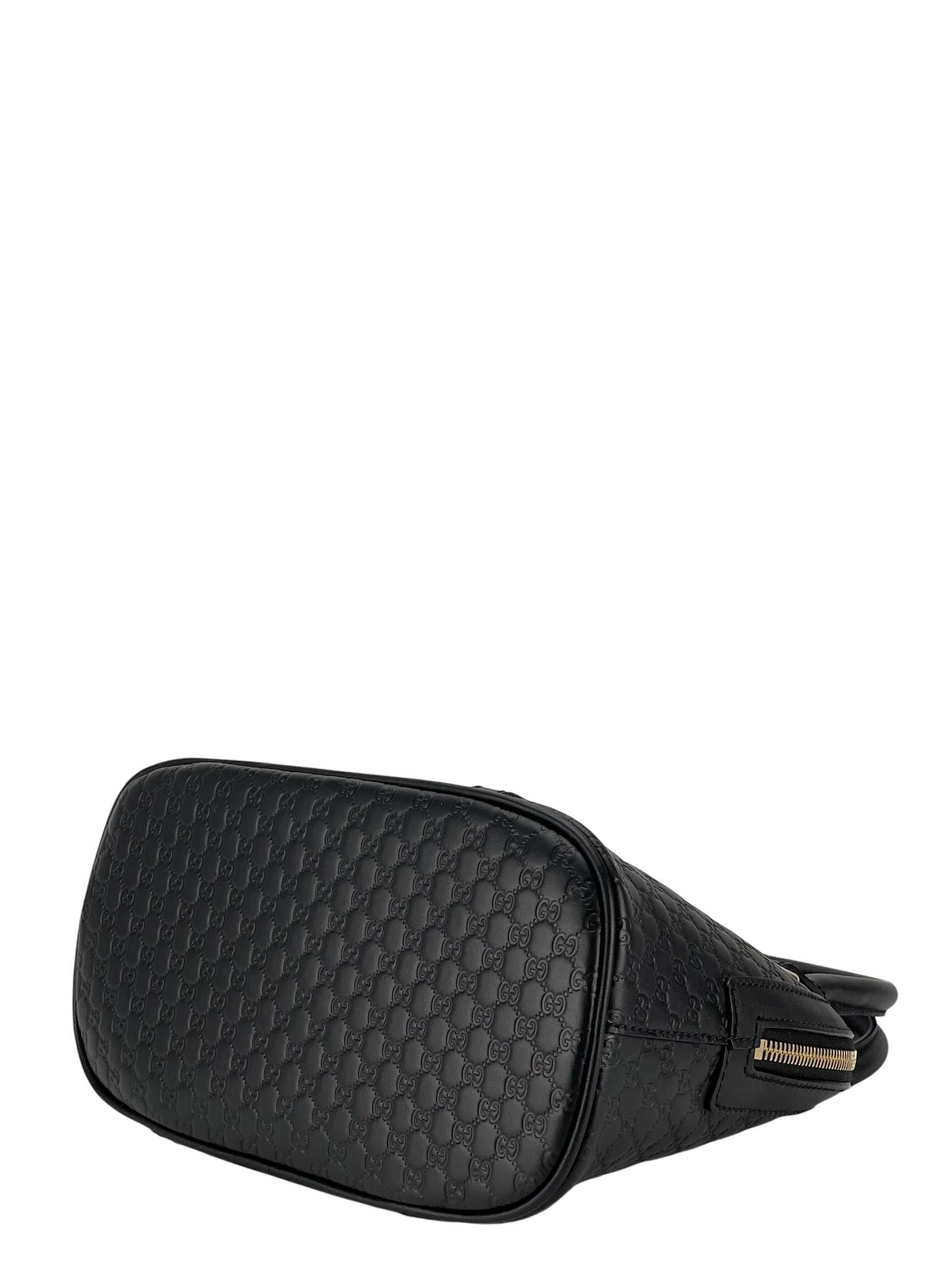 GUCCI - Black Calfskin Micro Guccissima Leather Dome Bag