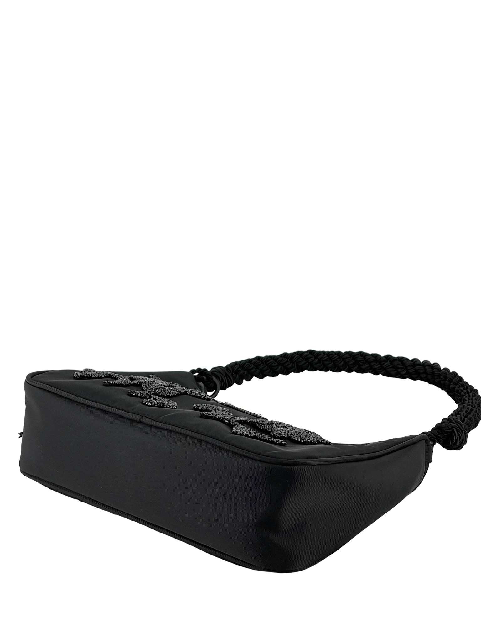 PRADA - Black 2way Nylon Hobo Bag