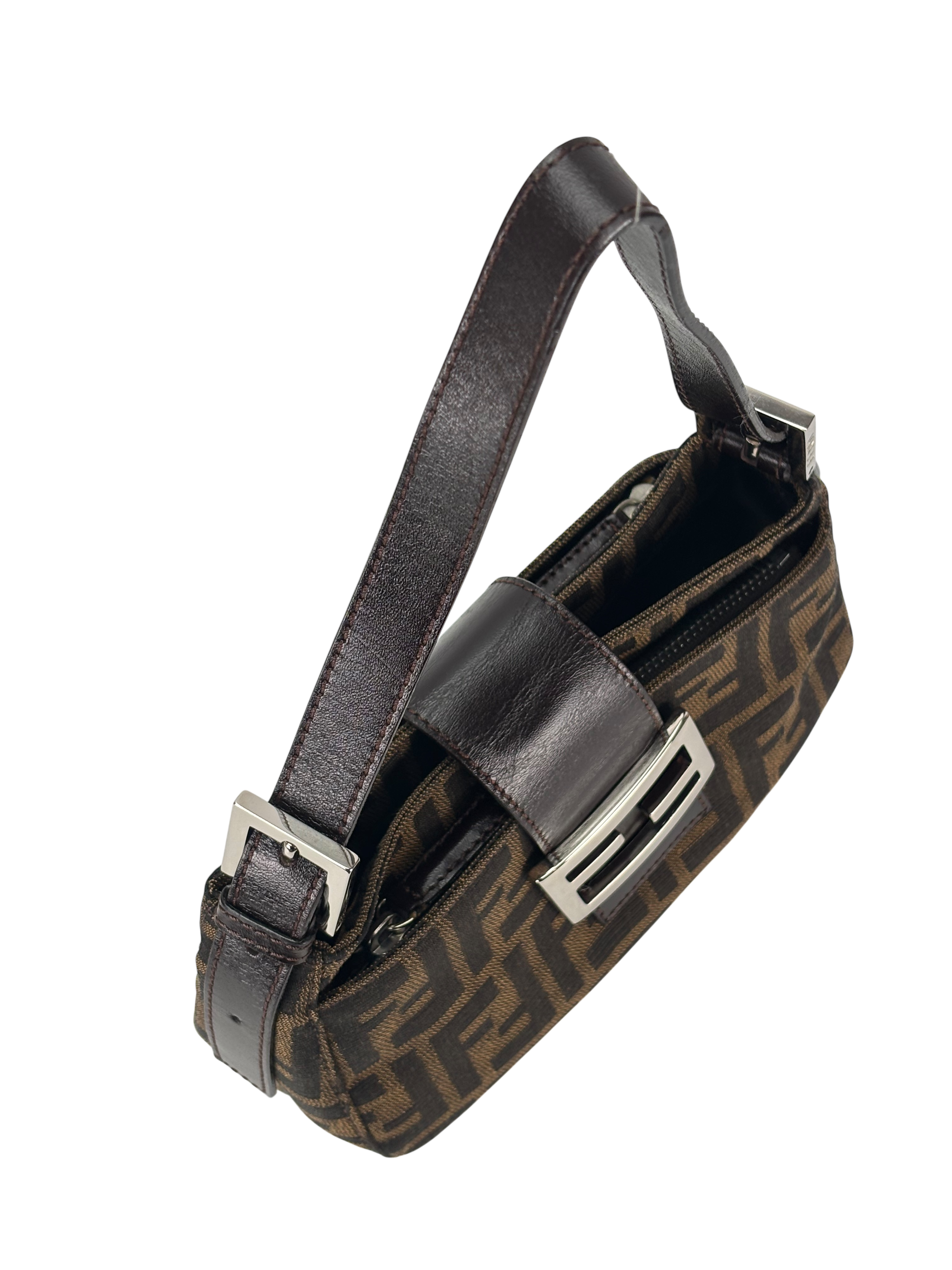 FENDI - Zucca Canvas Mini Baguette Shoulder Bag