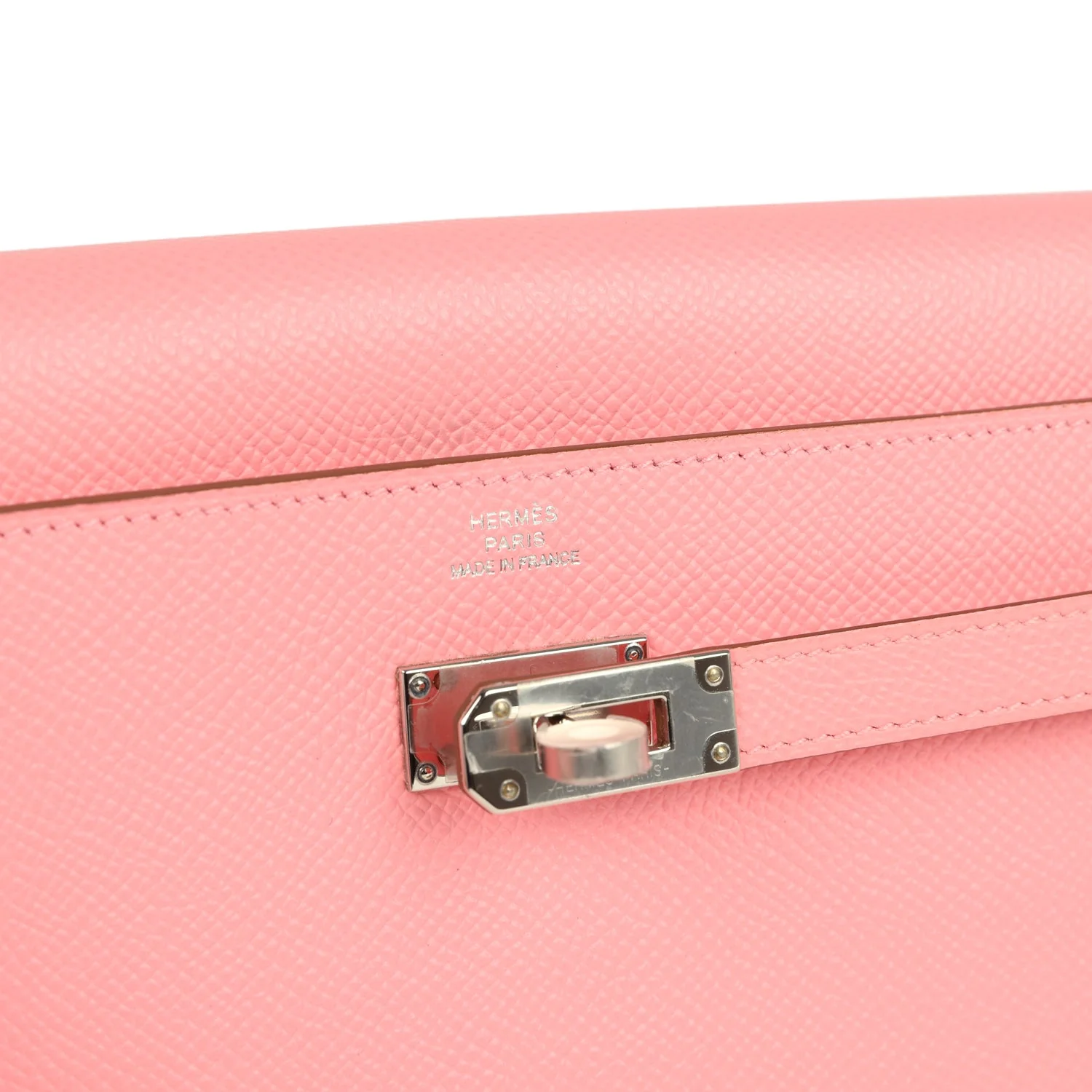 Hermes Kelly Wallet To Go Rose Confetti Epsom Palladium Hardware