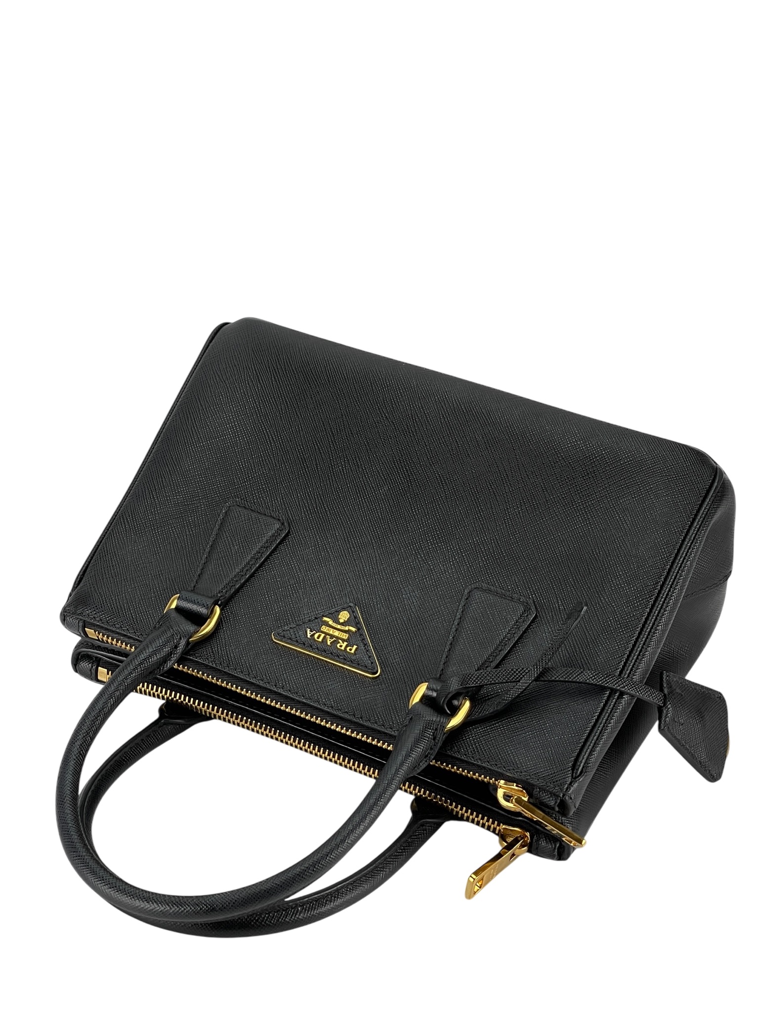 PRADA - Black Galleria Small Saffiano Leather Handbag