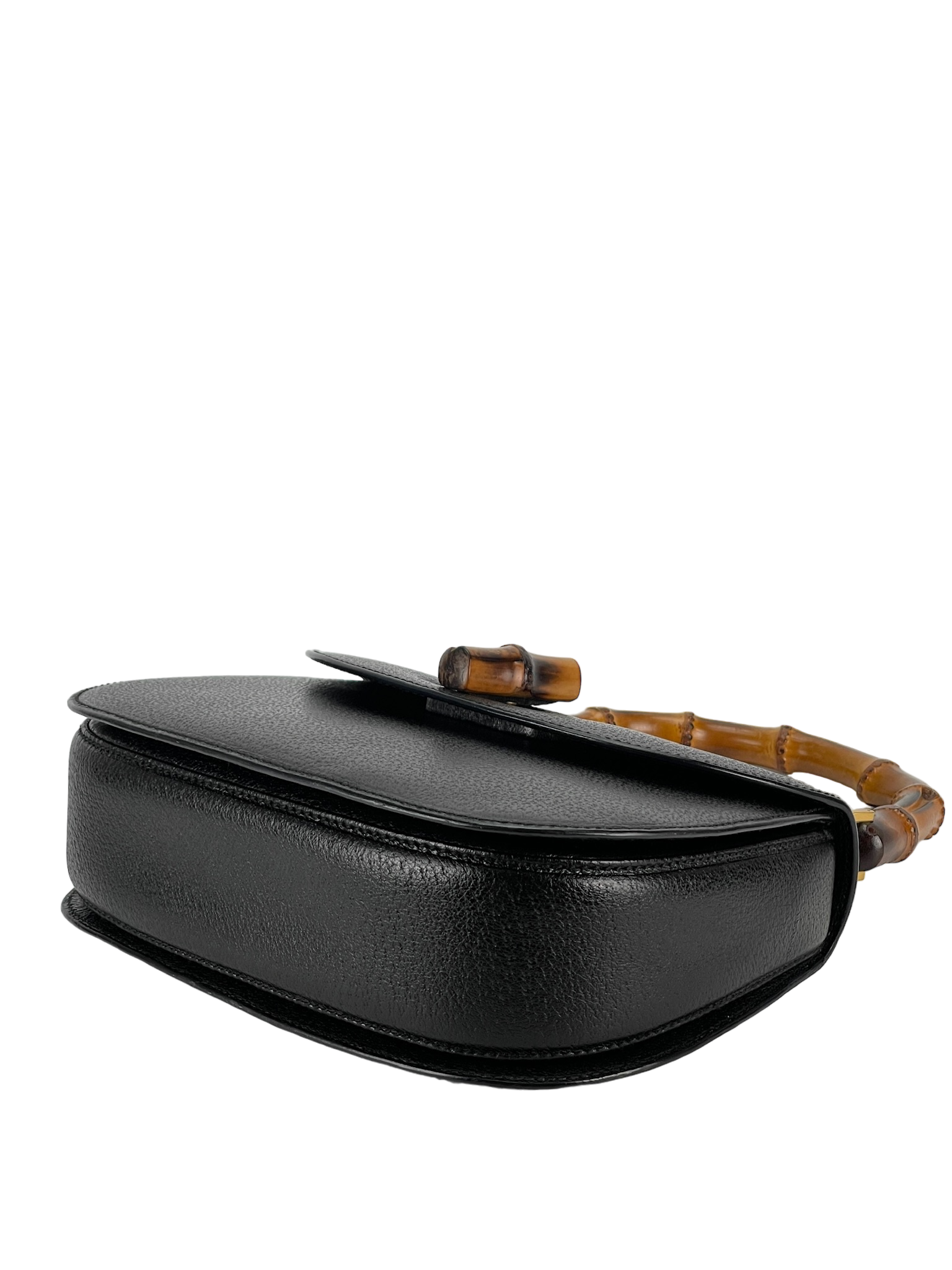 GUCCI - 2way Middle Leather Bamboo Handbag