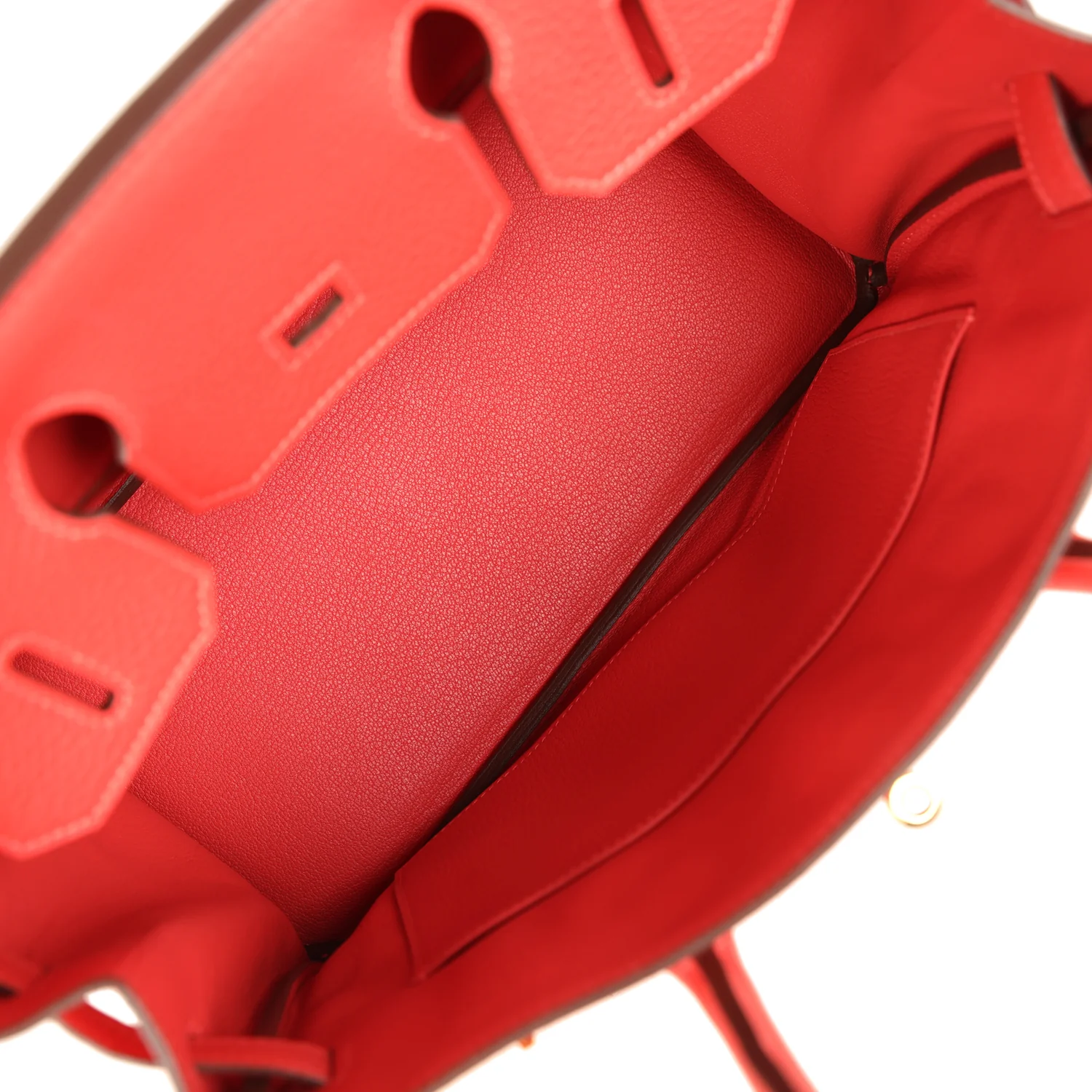 Pre-owned Hermes Birkin 30 Rouge Pivoine Clemence Gold Hardware