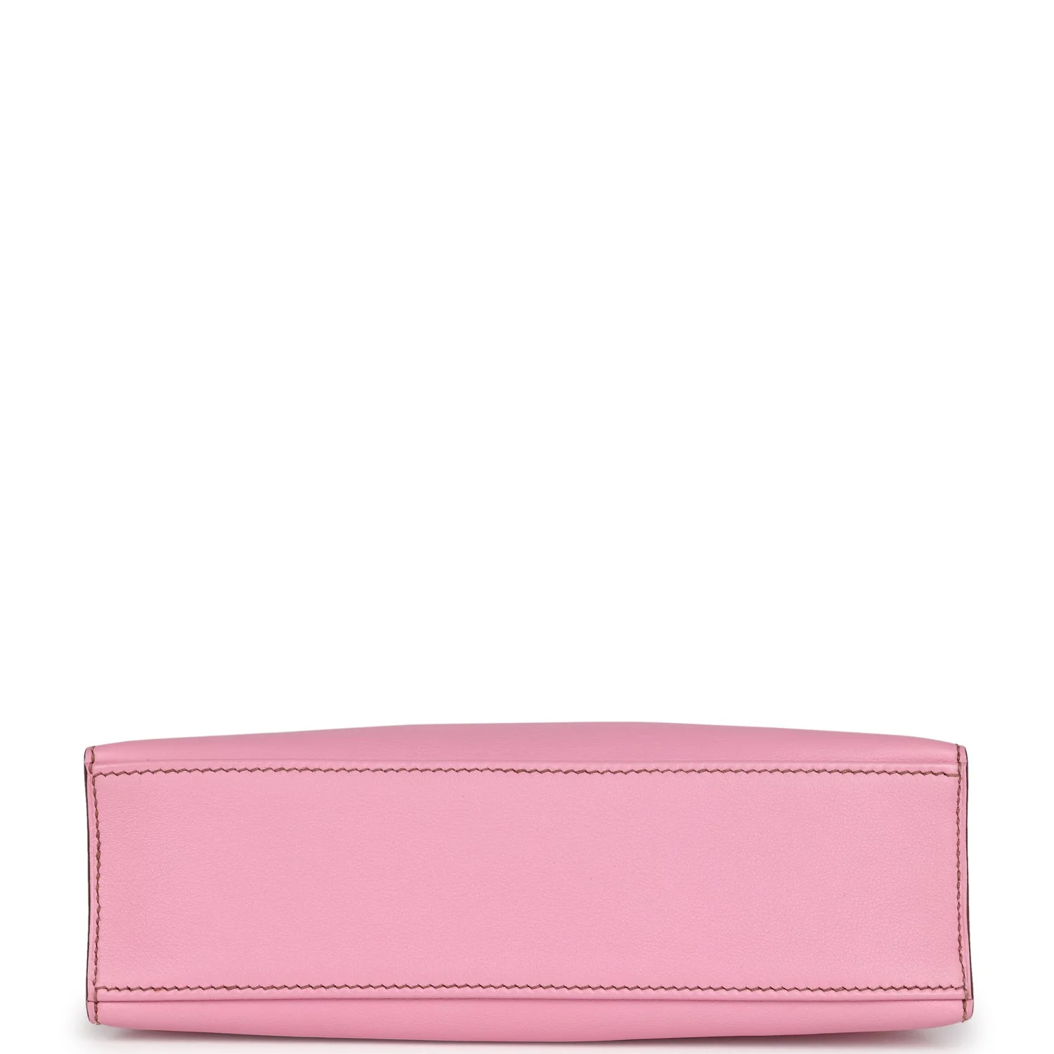 Pre-owned Hermes Kelly Pochette Bubblegum Swift Palladium Hardware
