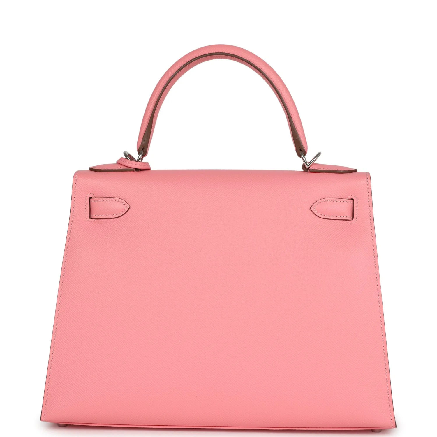 Pre-owned Hermes Kelly Sellier 28 Rose Confetti Epsom Palladium Hardware