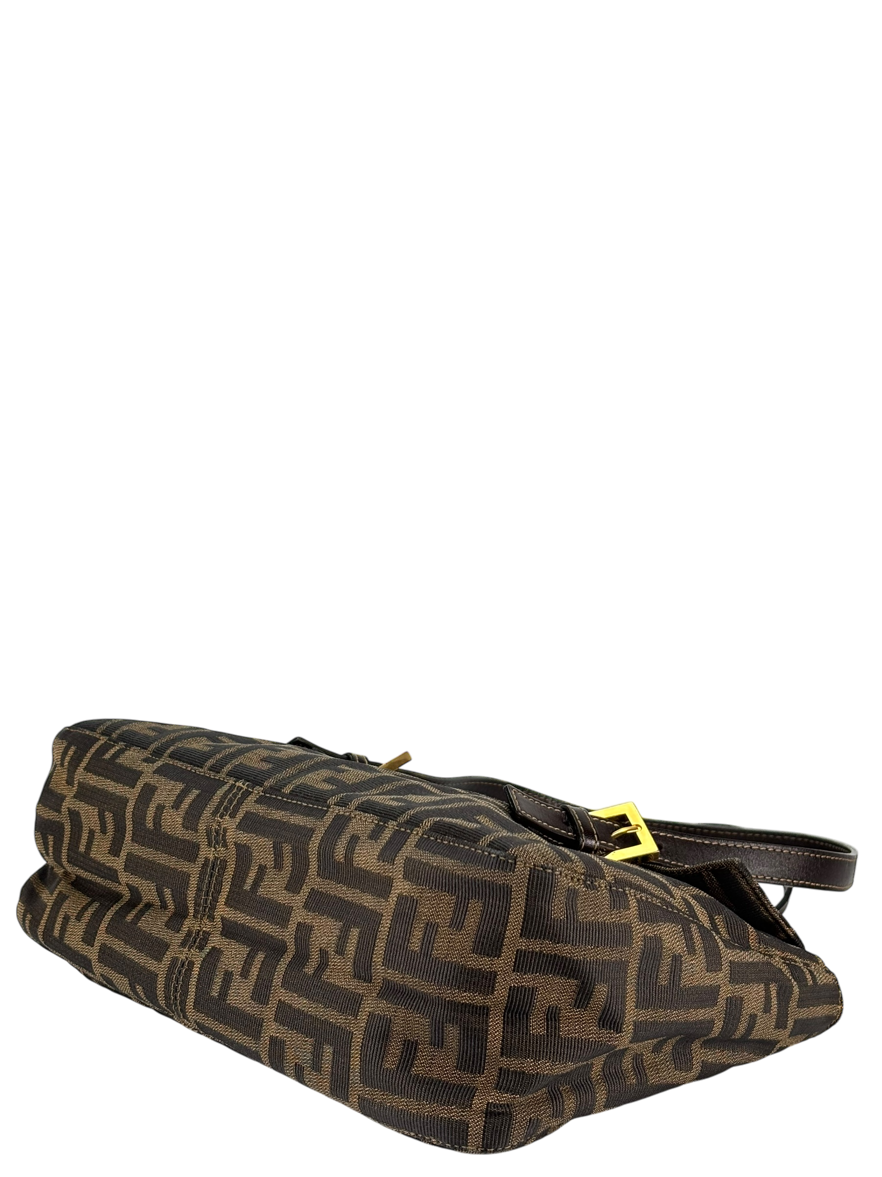 FENDI - Brown Canvas Zucca Double Handle Bag