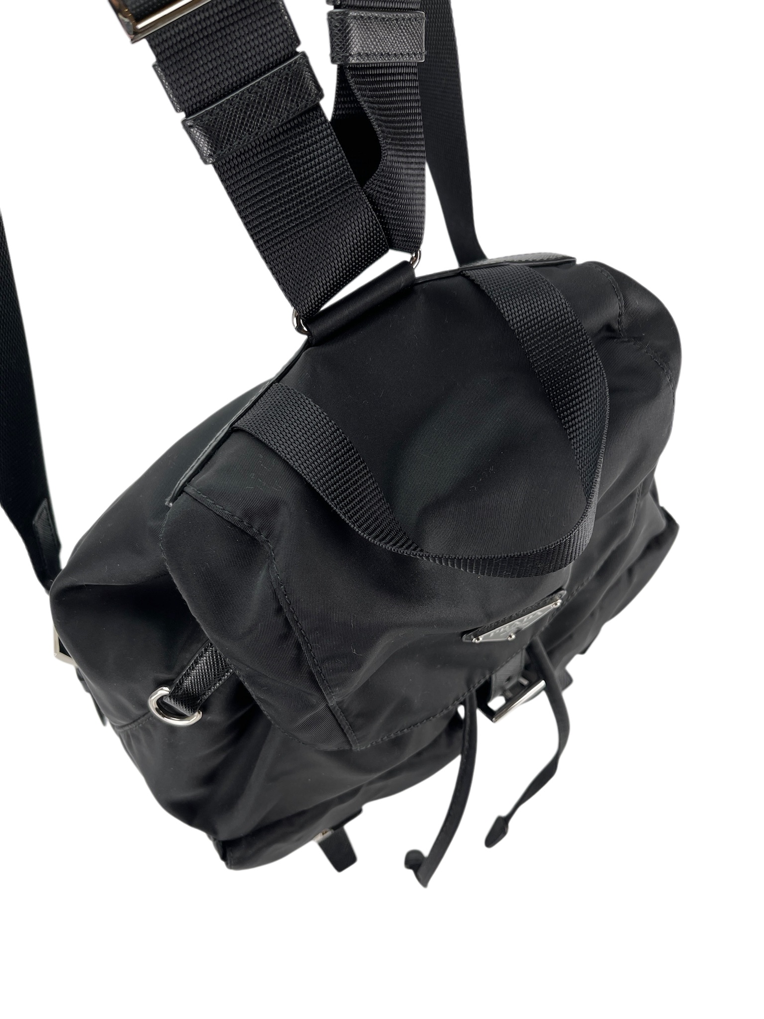 PRADA - Black Re-Nylon Backbag Medium