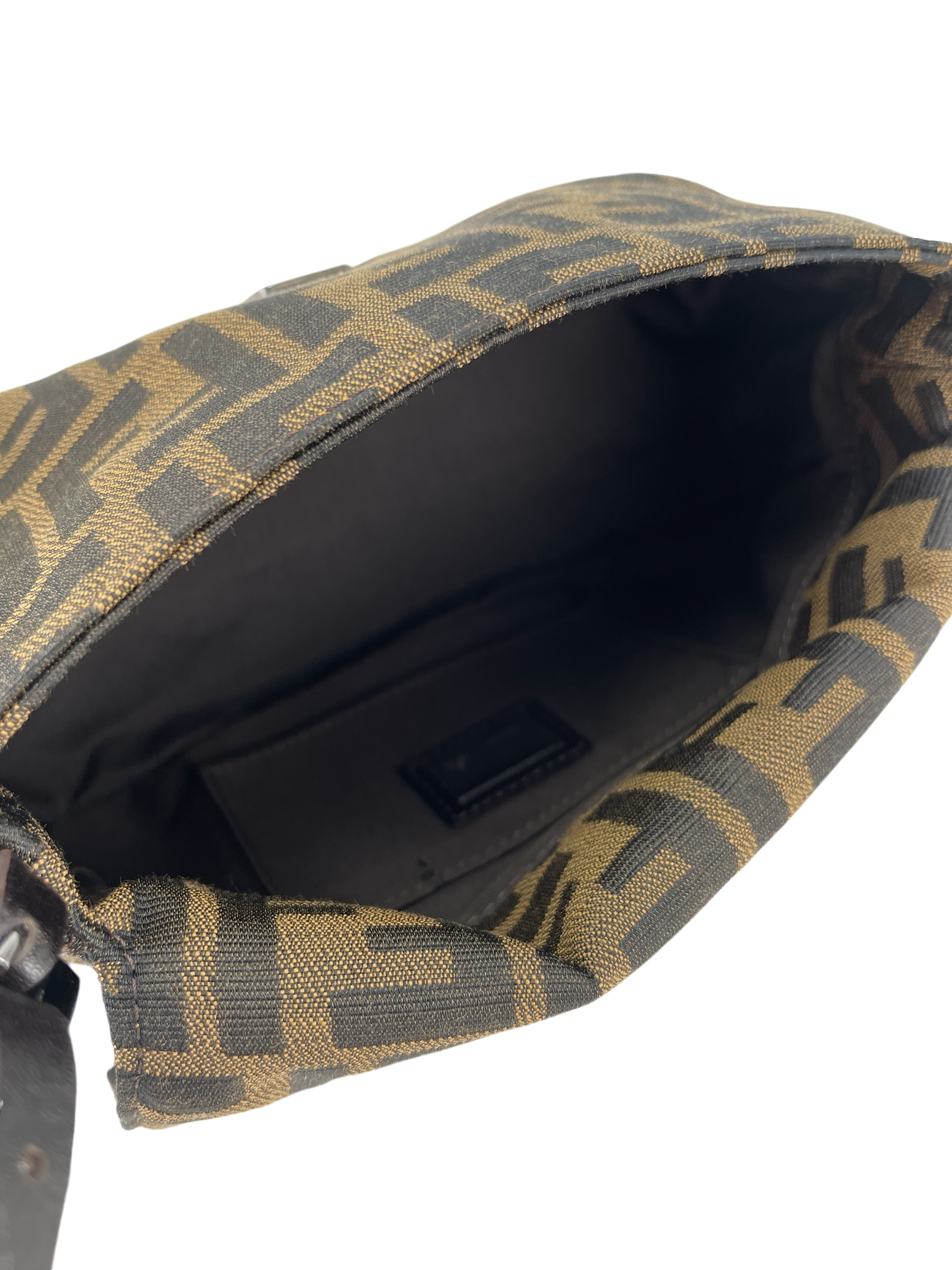 FENDI - Brown Zucca Baguette Handbag Silver Hardware