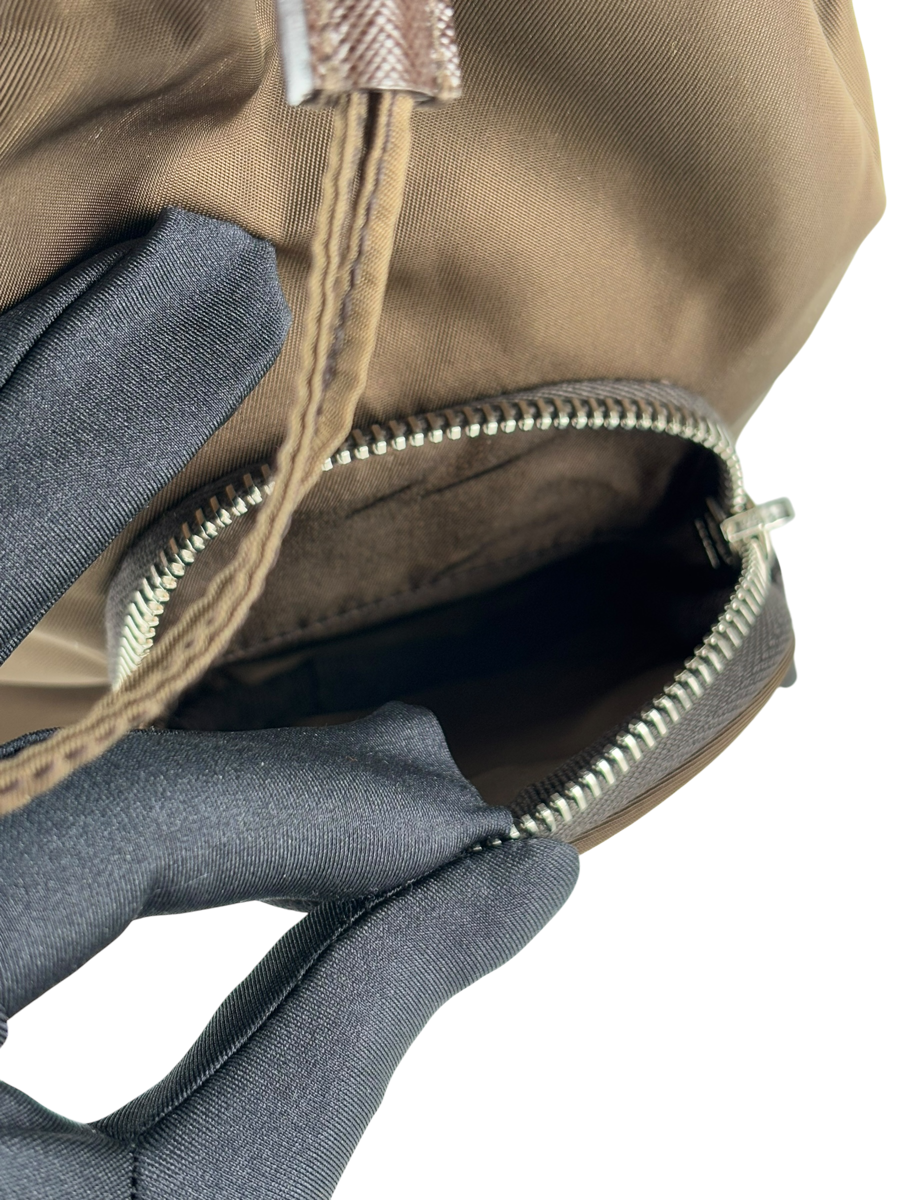 PRADA - Brown Re-Nylon Bucket 2way Bag