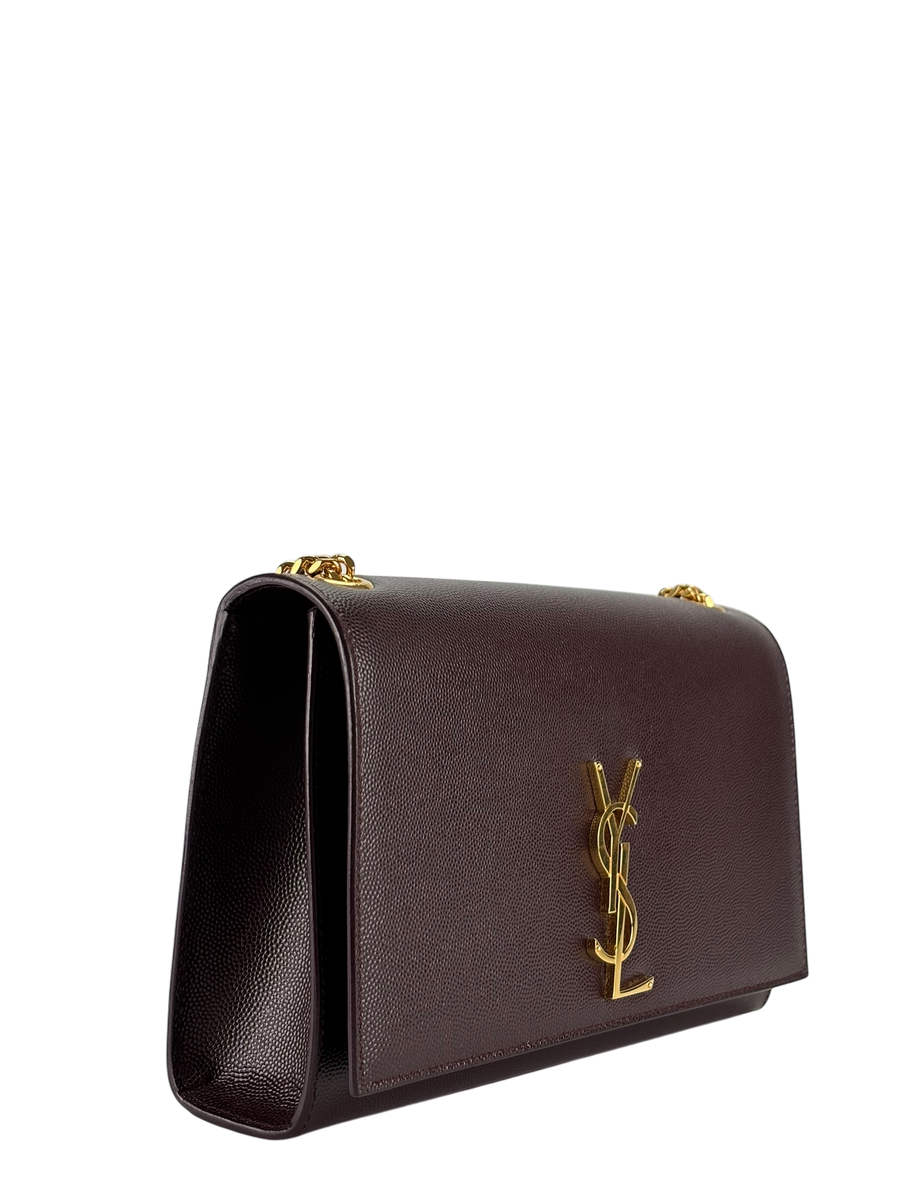 SAINT LAURENT - Medium Burgundy Kate shoulder bag