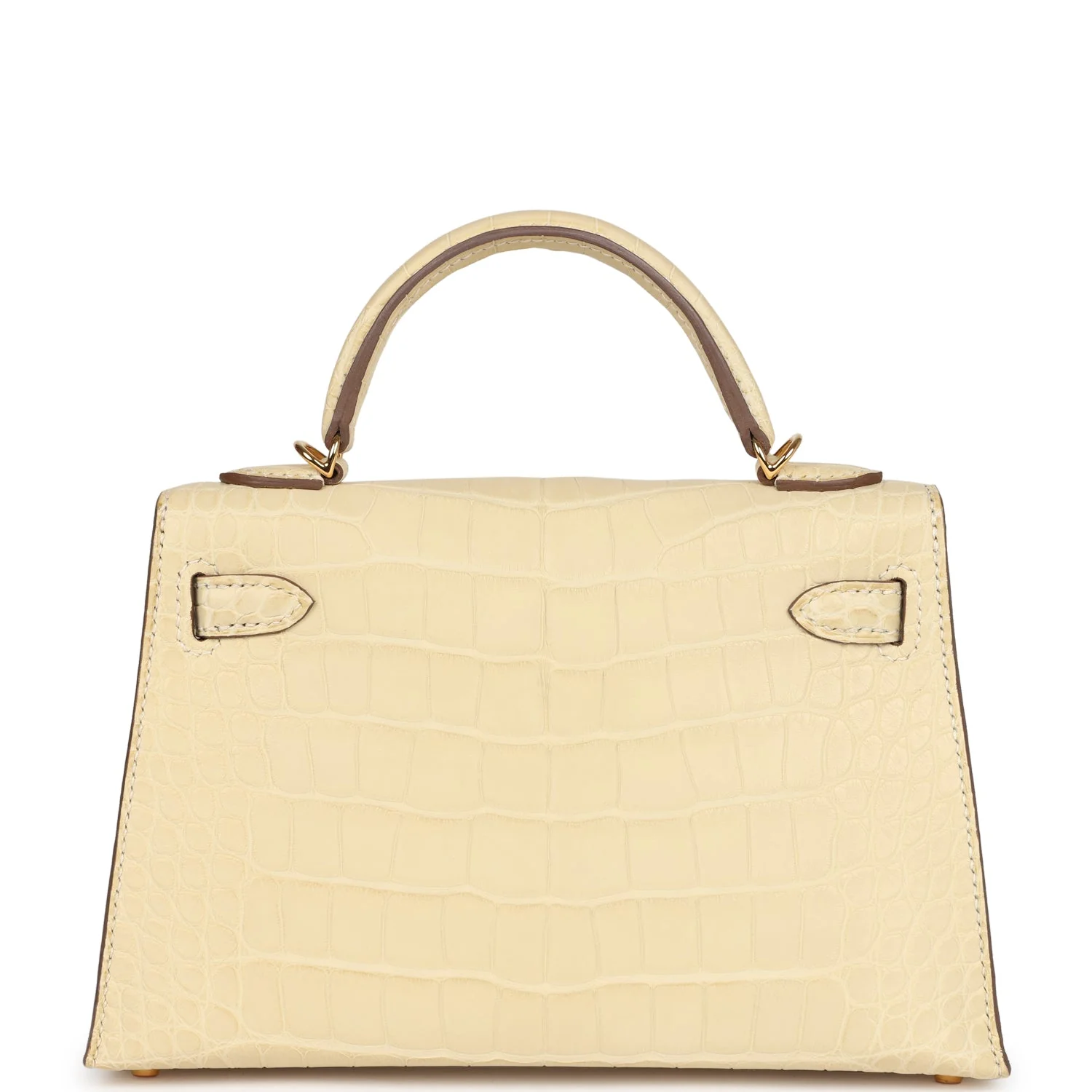 Hermes Kelly Sellier 20 Vanille Matte Alligator Gold Hardware