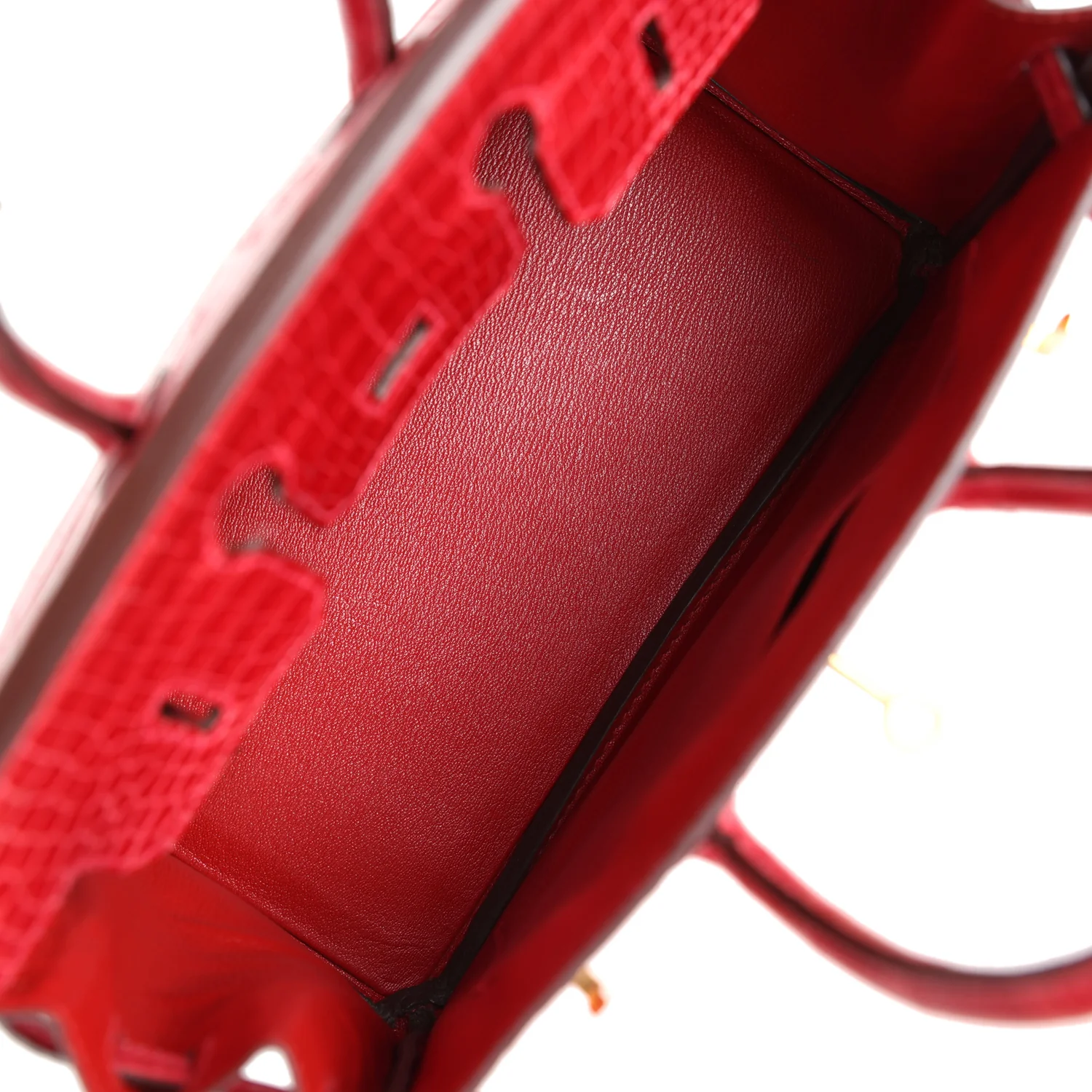 Hermes Birkin 25 Braise Shiny Porosus Crocodile Gold Hardware