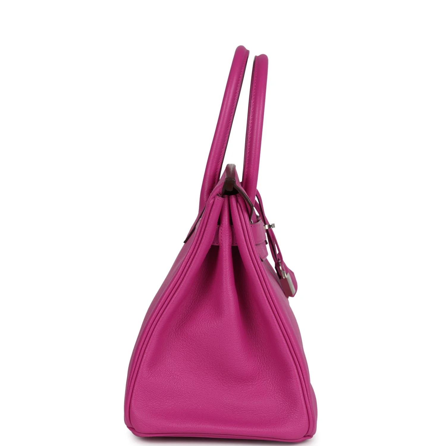 Pre-owned Hermes Birkin 30 Magnolia Novillo Palladium Hardware