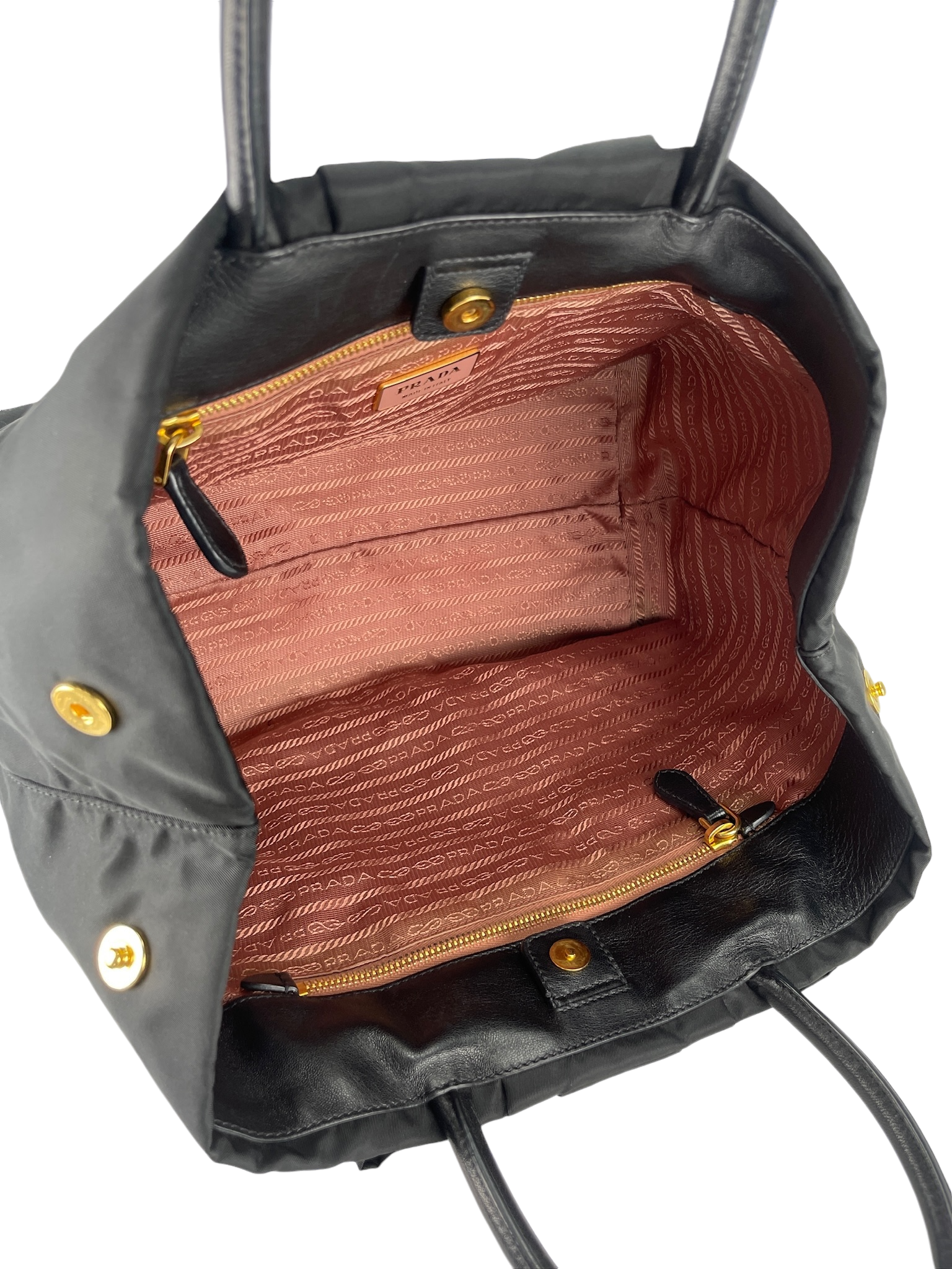 PRADA - Black Ribbon Nylon Tote Bag