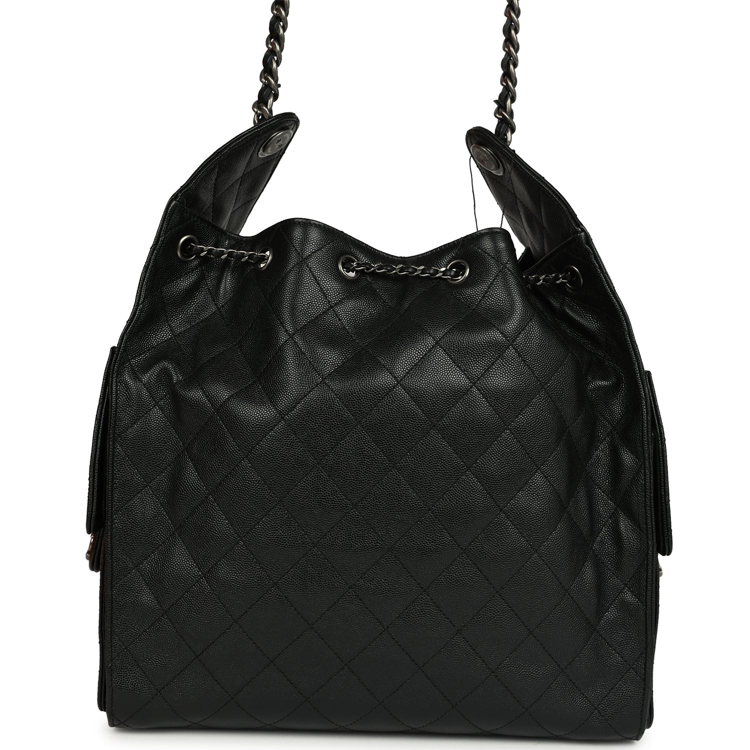 Chanel Medium 25 Hobo Bag Black Caviar Aged Ruthenium Hardware