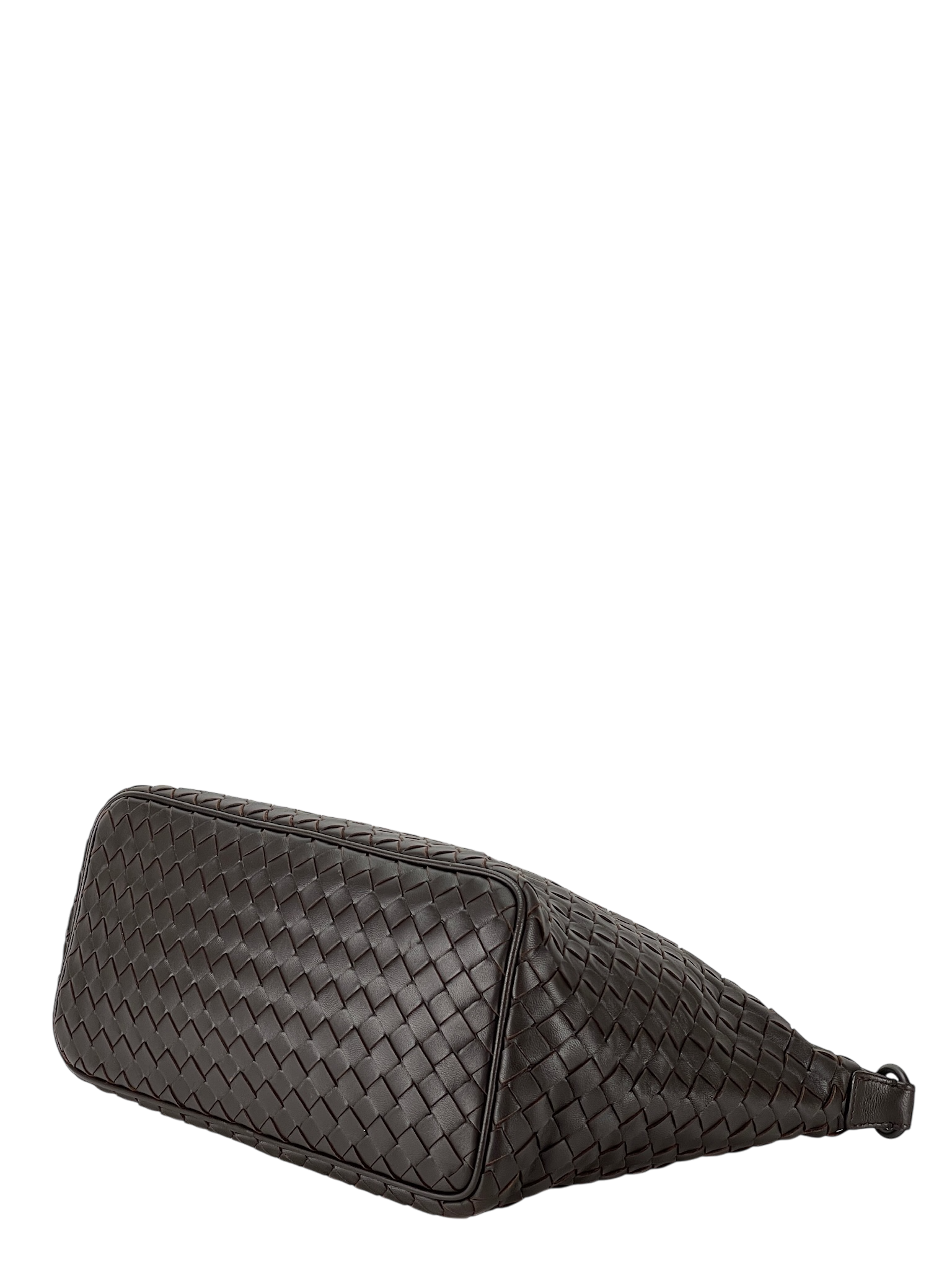 BOTTEGA VENETA - Zip Hobo Intrecciato Nappa Brown Calfskin