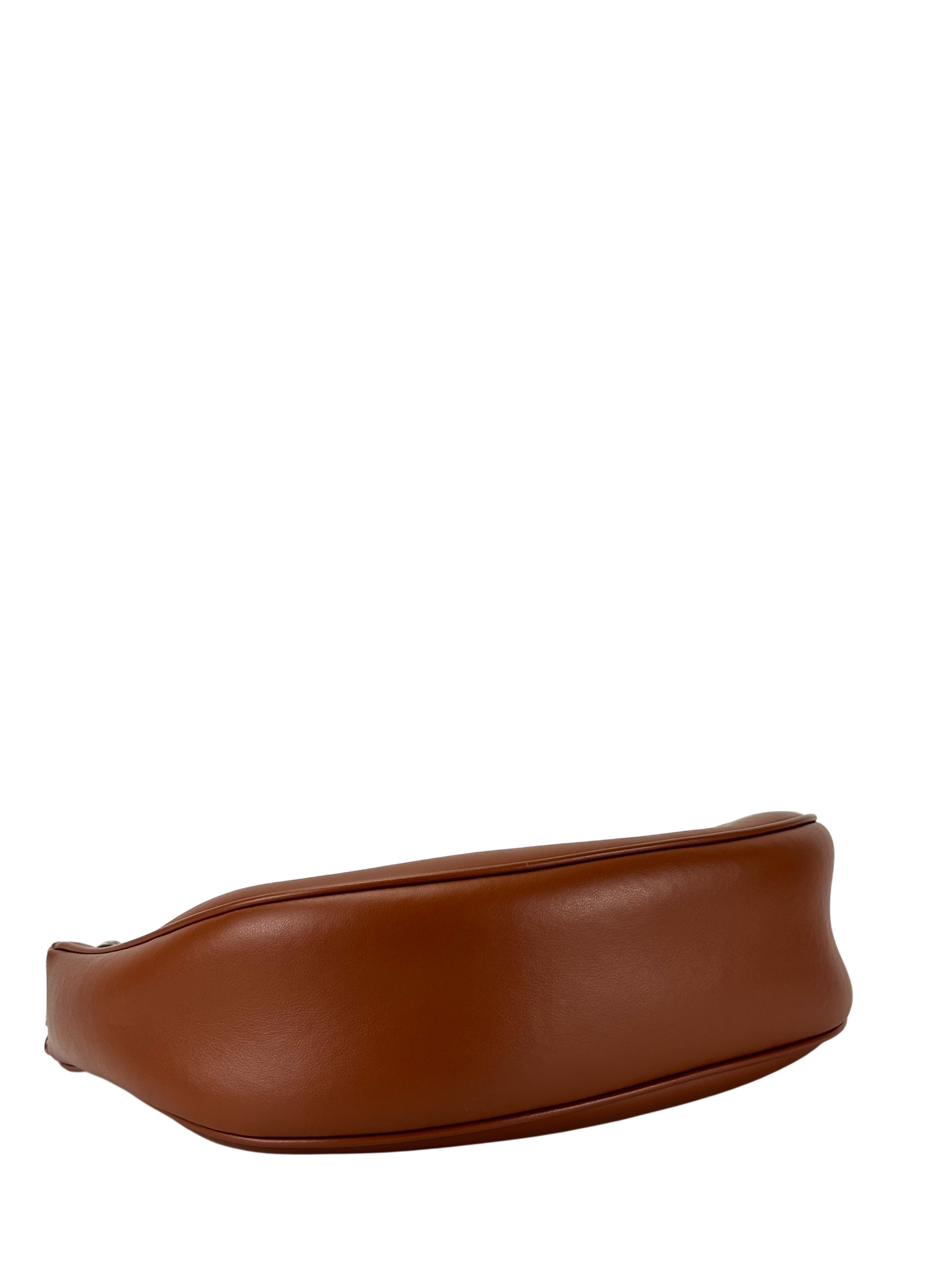 CELINE - Brown Calfskin Smooth Medium Strap Ava Triomphe Shoulder Bag Tan