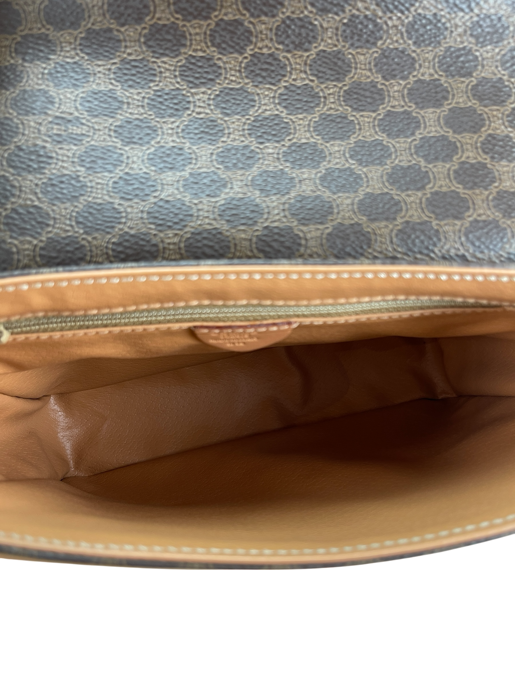 CELINE - Brown Macadam Shoulder Bag