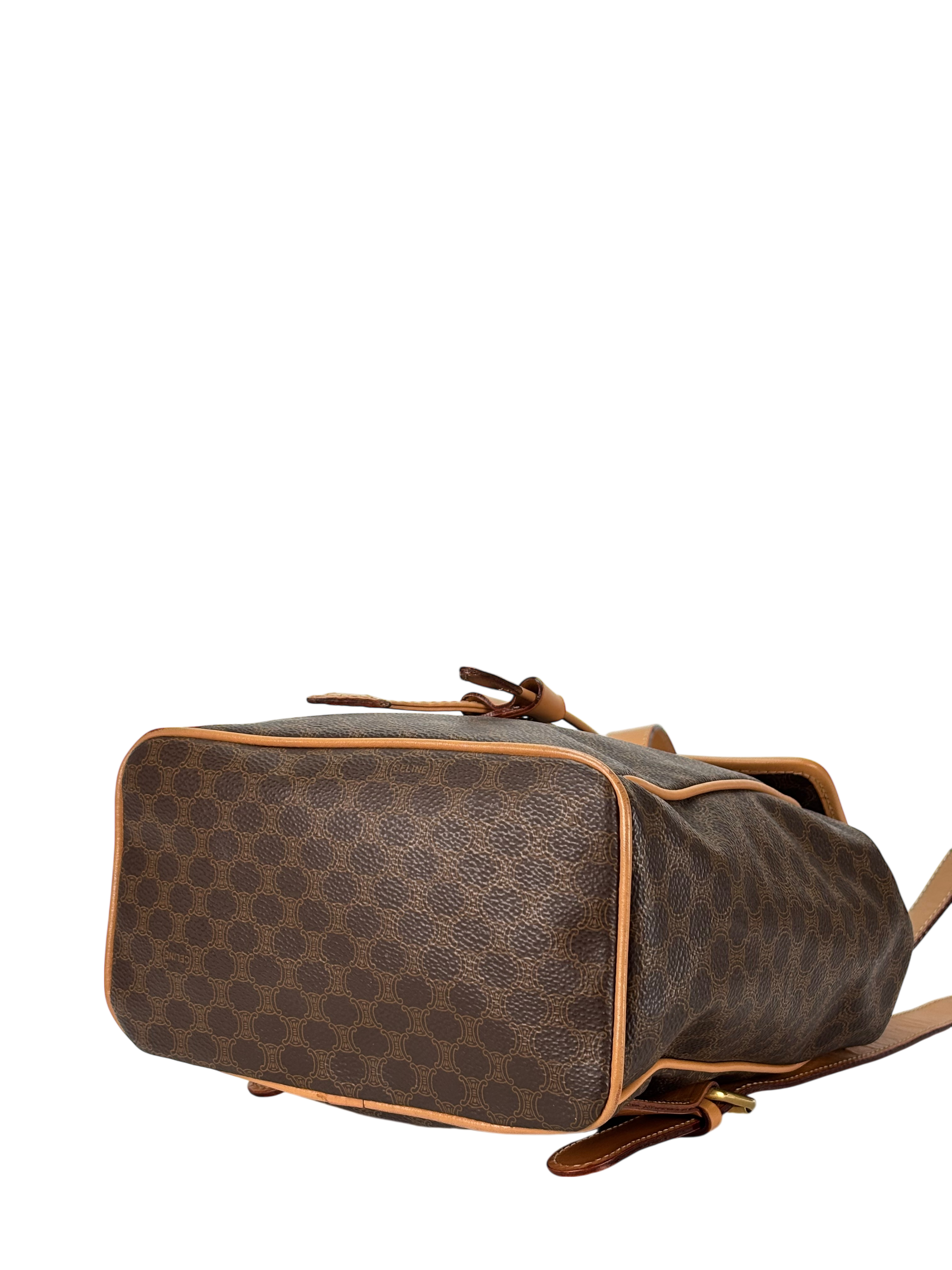 CELINE - Brown Macadam Backpack PVC