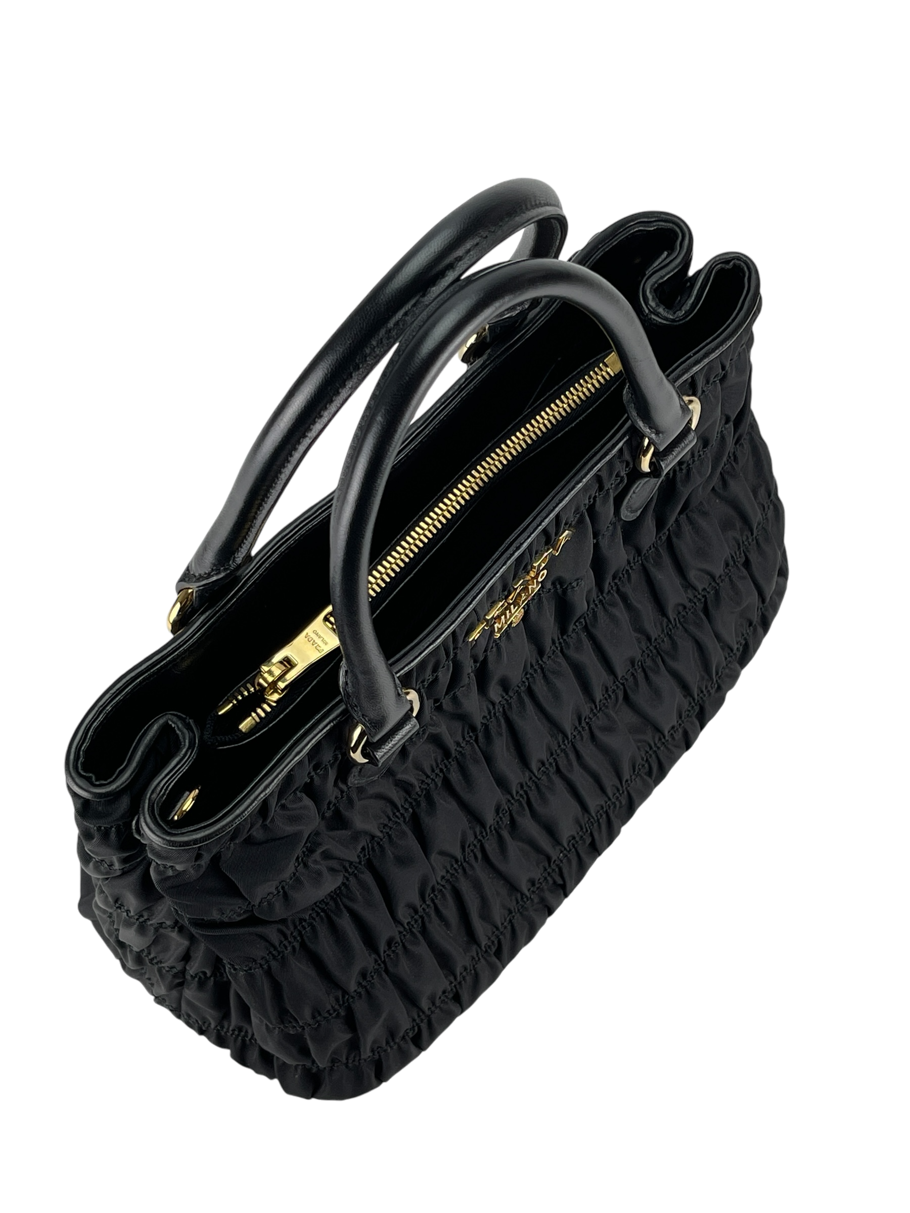 PRADA - Tessuto Nylon Gaufre Small Tote Black