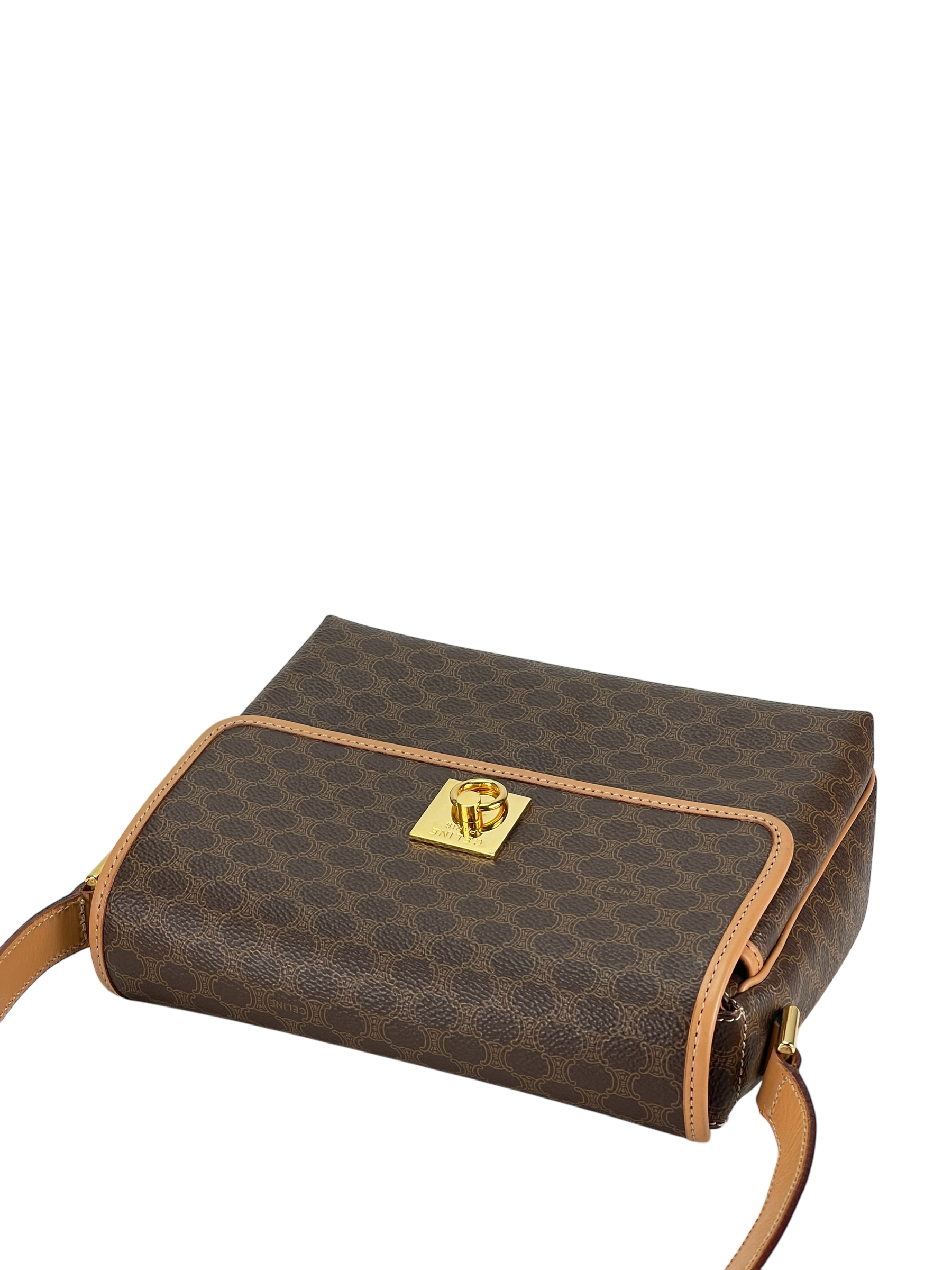 CELINE - Brown Macadam Shoulder Bag