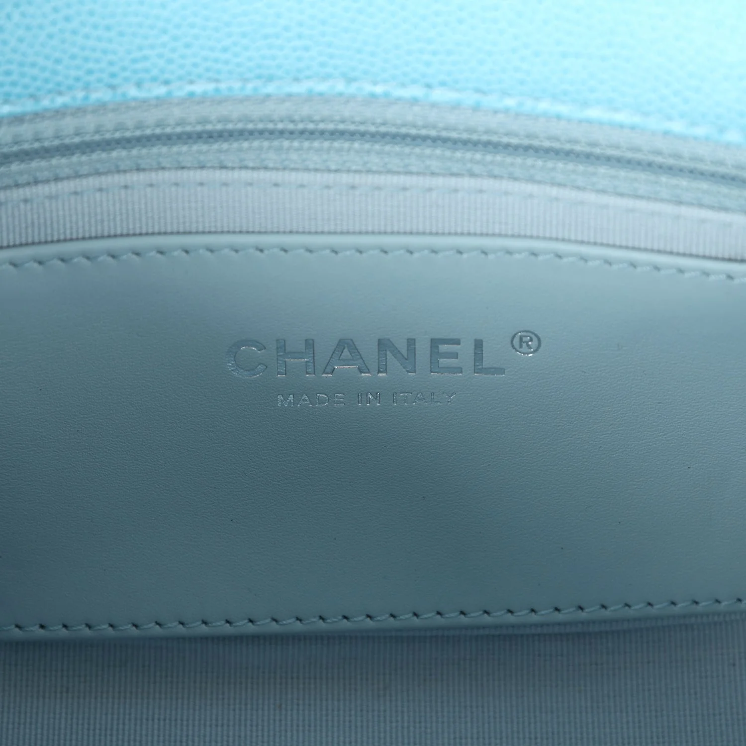 Chanel Small Flap Bag Blue Ombre Caviar Lacquered Metal Hardware