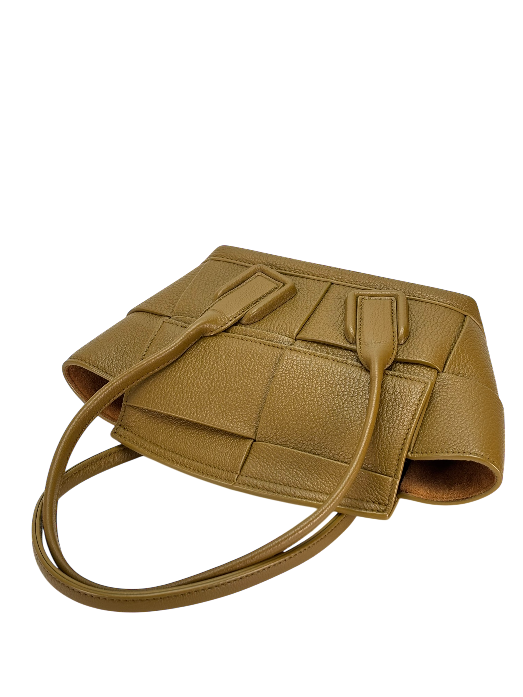 BOTTEGA VENETA -  Beige Maxi Intrecciato Mini Arco 2Way Tote Shoulder Bag