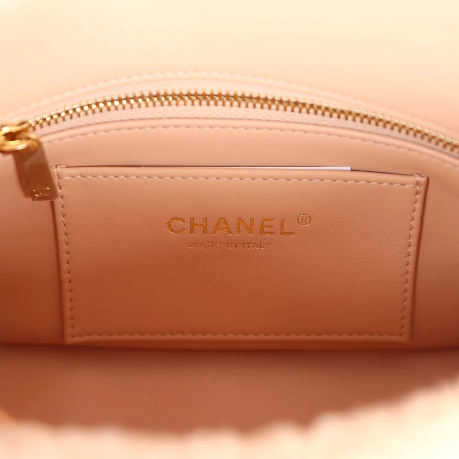 Chanel Small CC Flap Bag Light Pink Shearling Brushed Gold Hardware