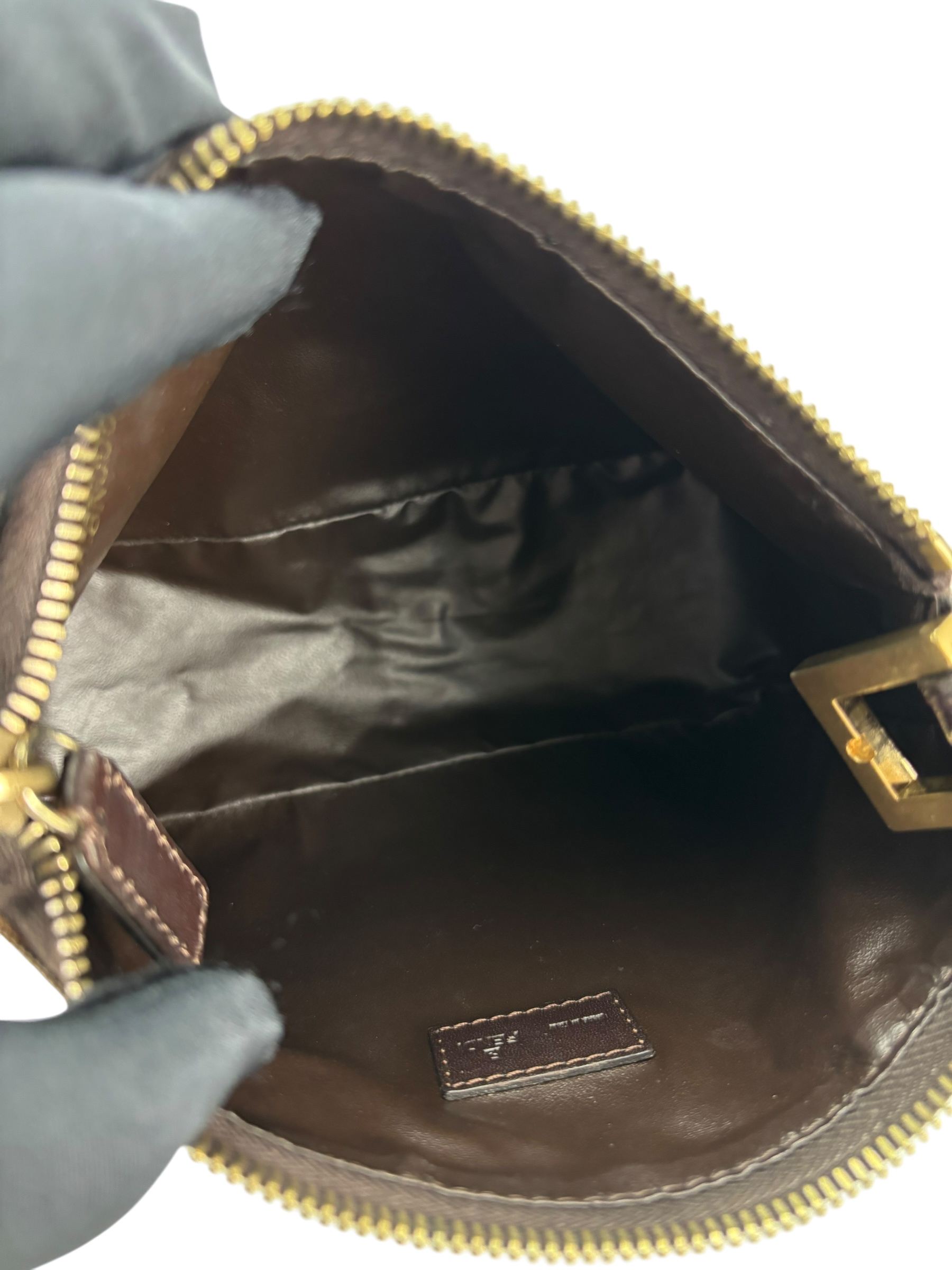 FENDI - Zucca Brown Jacquard Vanity Pouch Bag