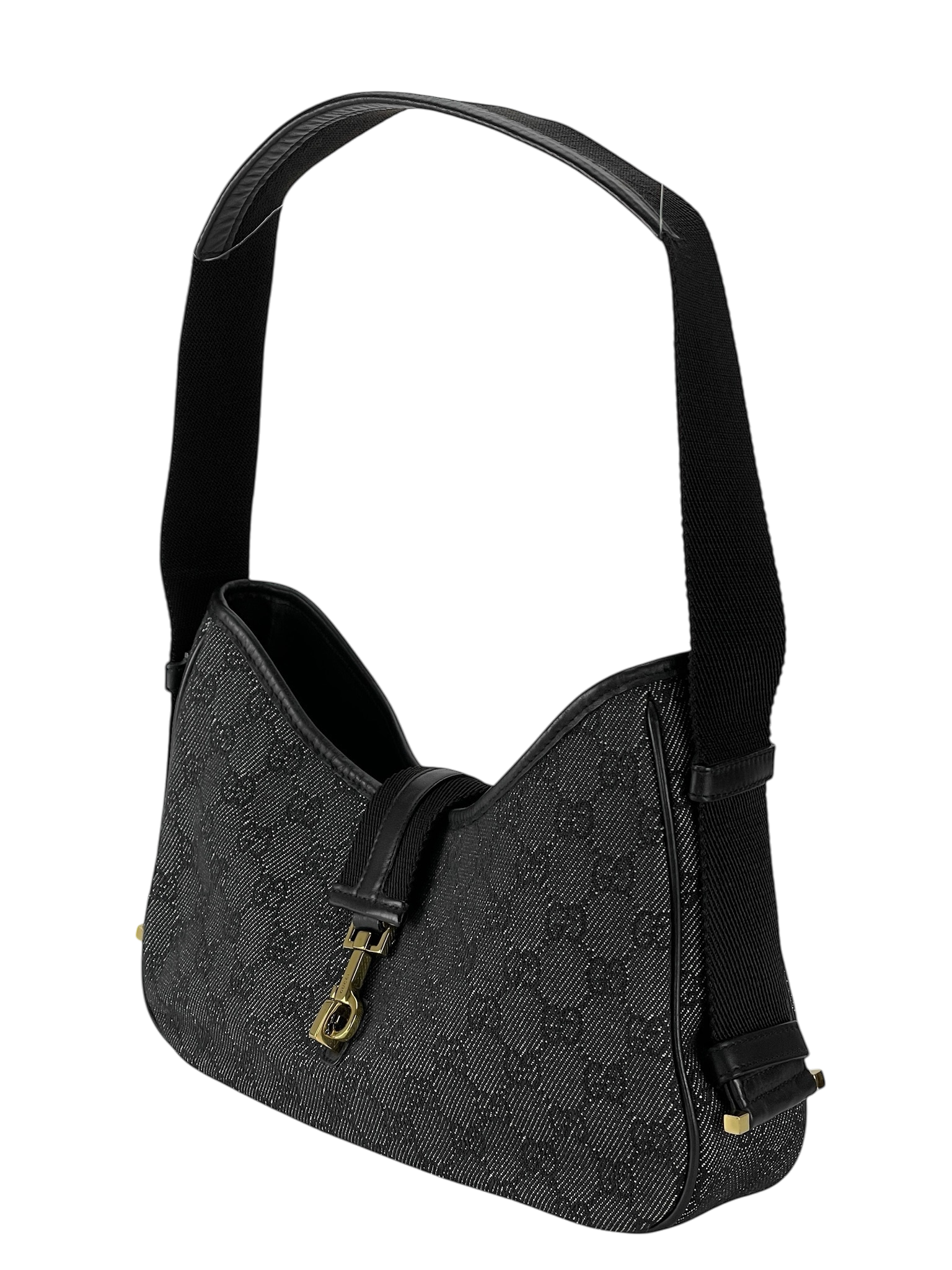 GUCCI - Denim GG Fabric Small Jackie Shoulder Bag